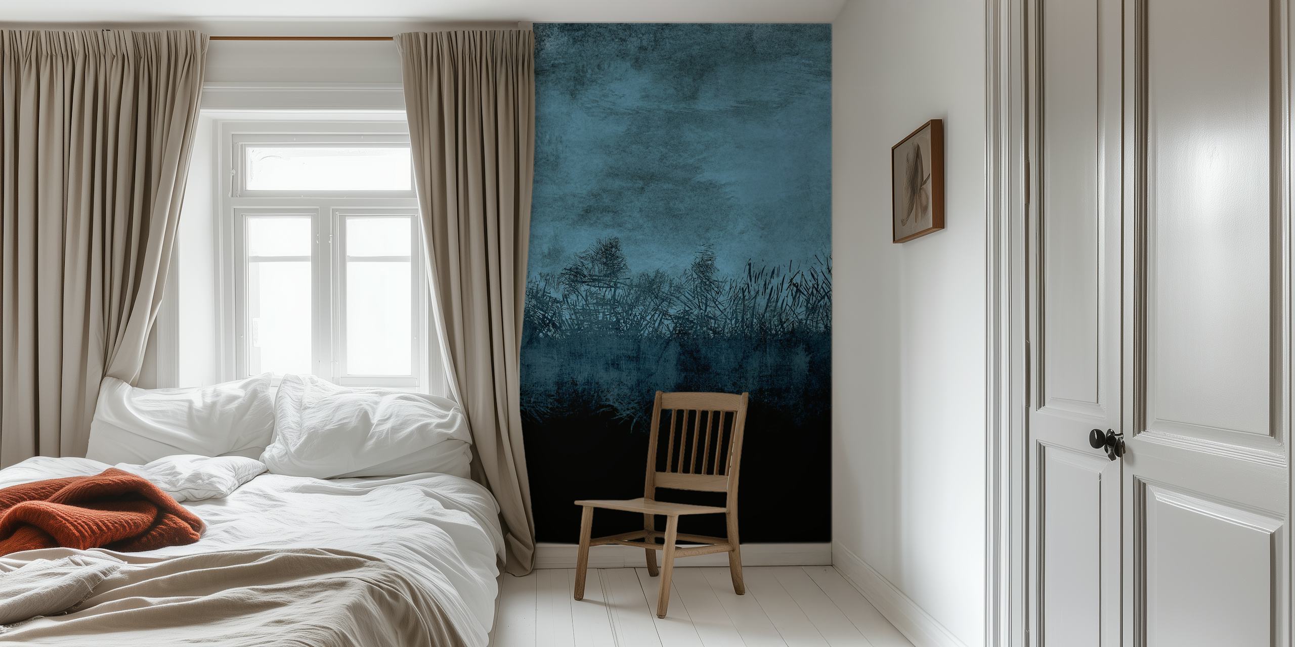 Midnight Mist wallpaper in a cozy room