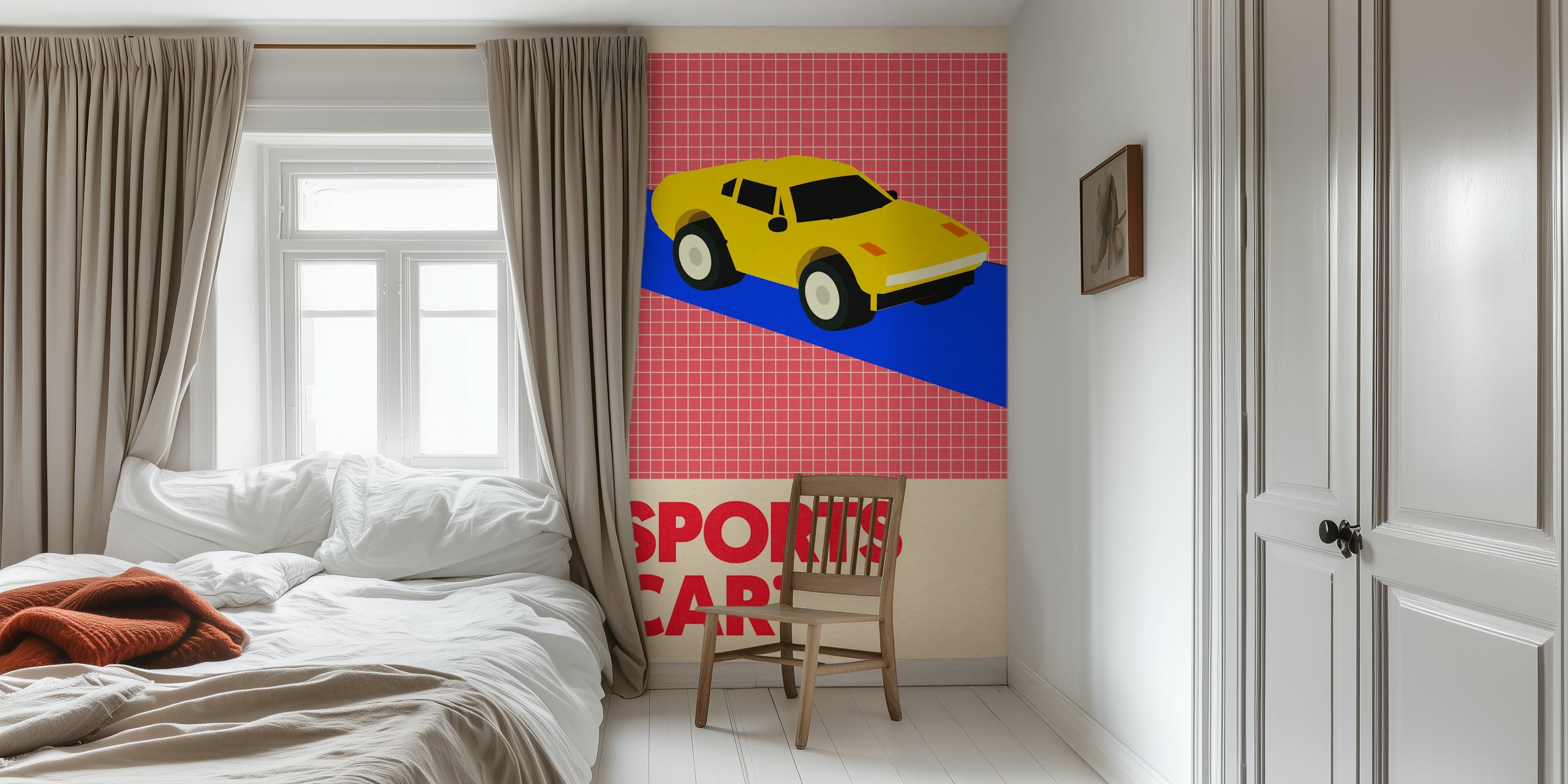 Ταπετσαρία Sports Car σε ένα δωμάτιο