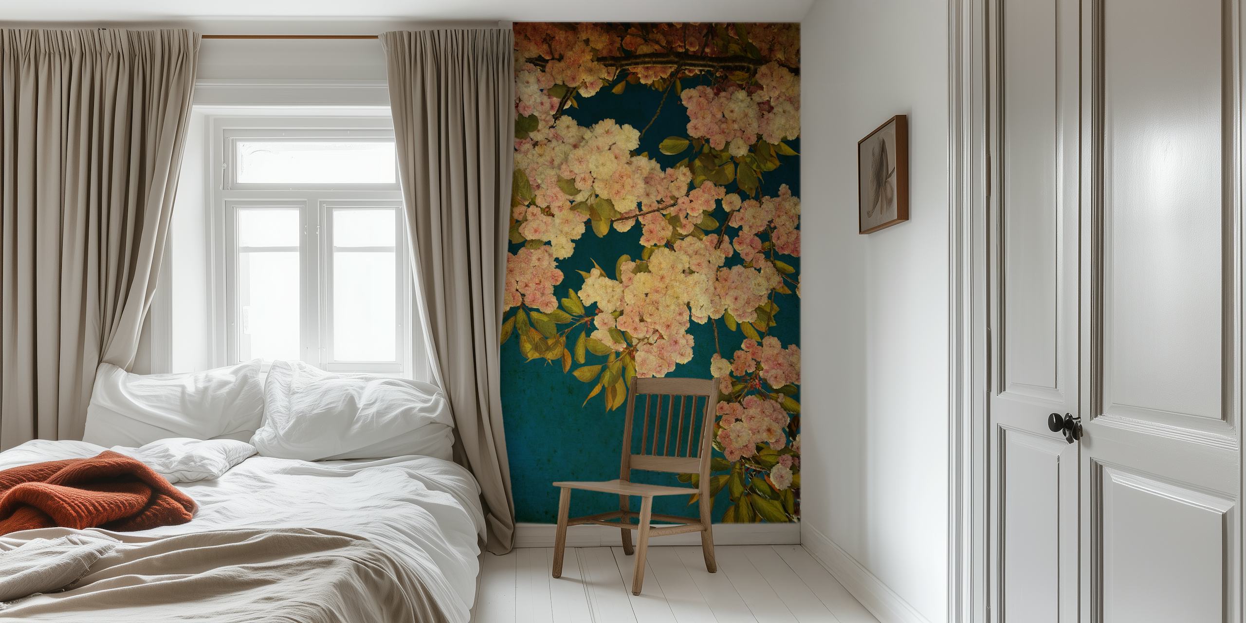 Blossoming Cherry Serenity wallpaper in a room