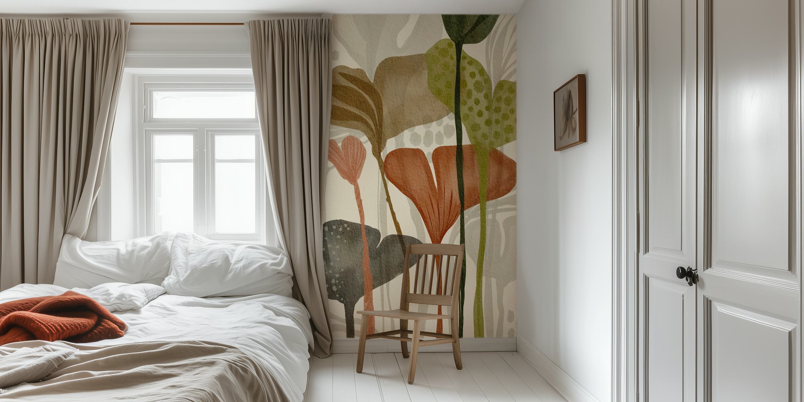Earthy Botanical Harmony tapet i et rum