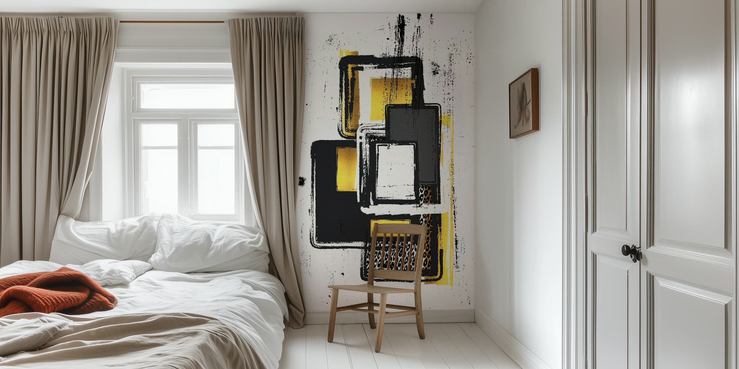 Abstract Painting No 3 guld tapet
