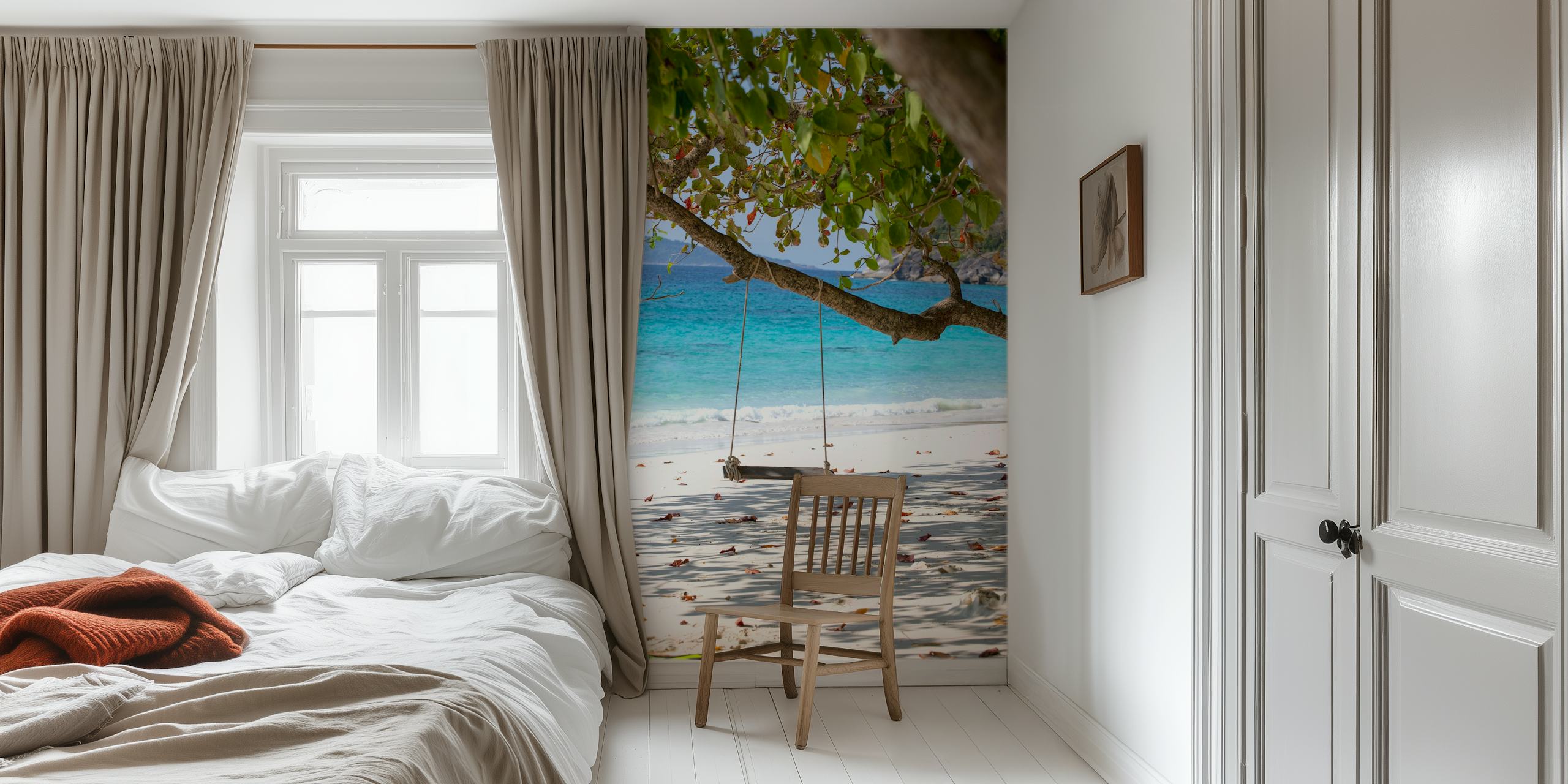 Swing in paradise wallpaper design