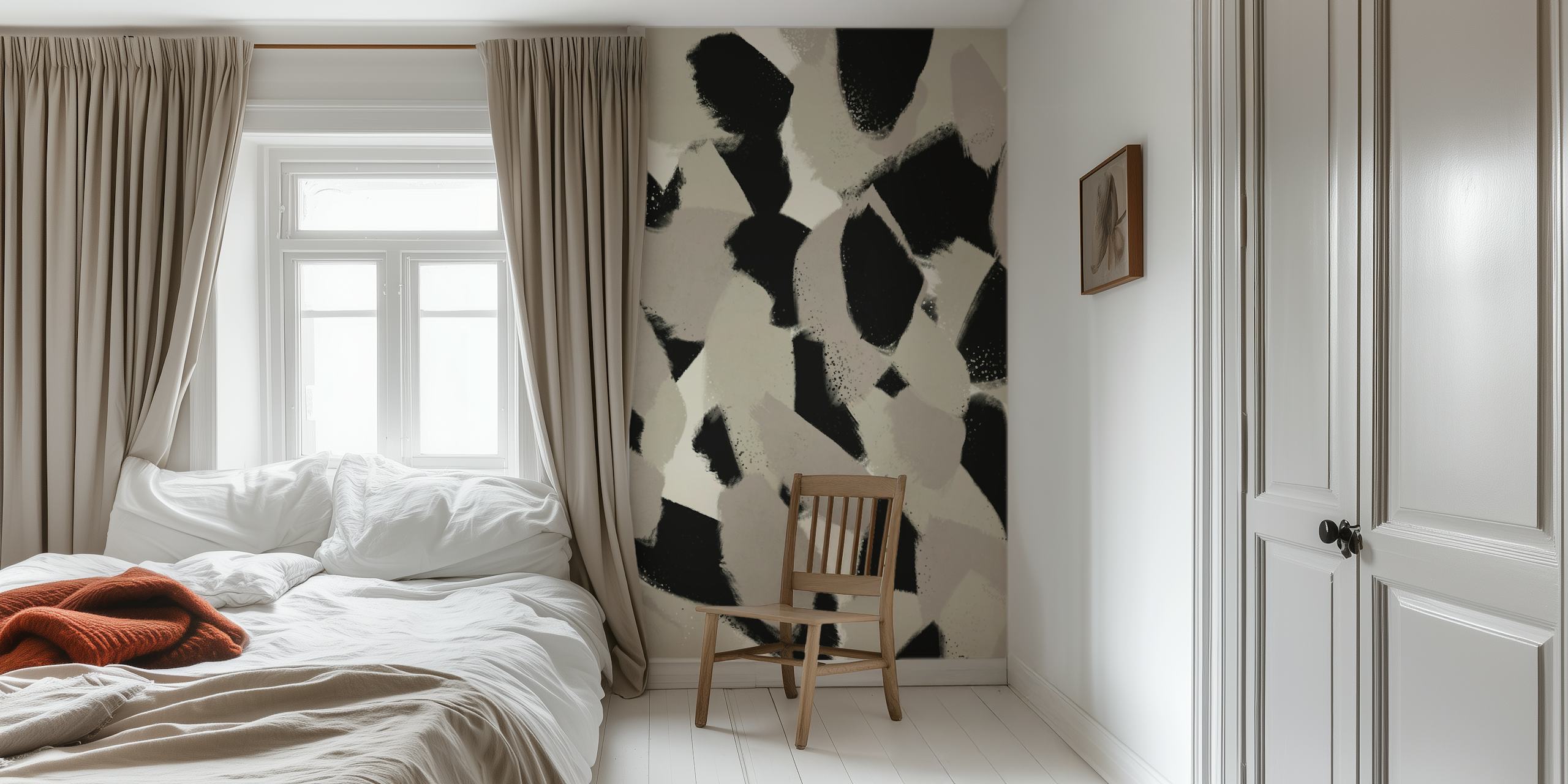 Big Stony Pattern wallpaper displayed in a room