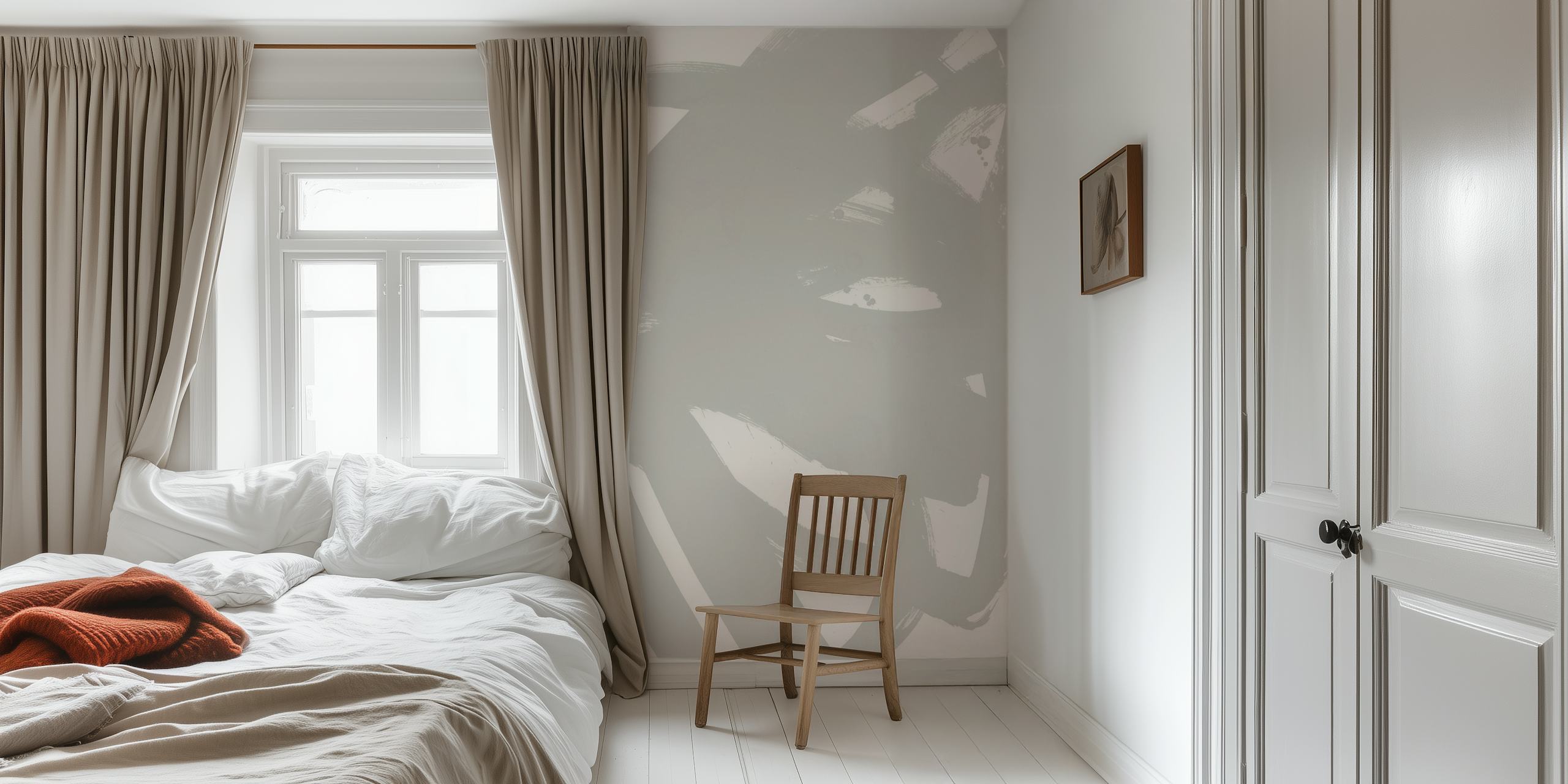 Gestural 3 - neutral wallpaper design on display