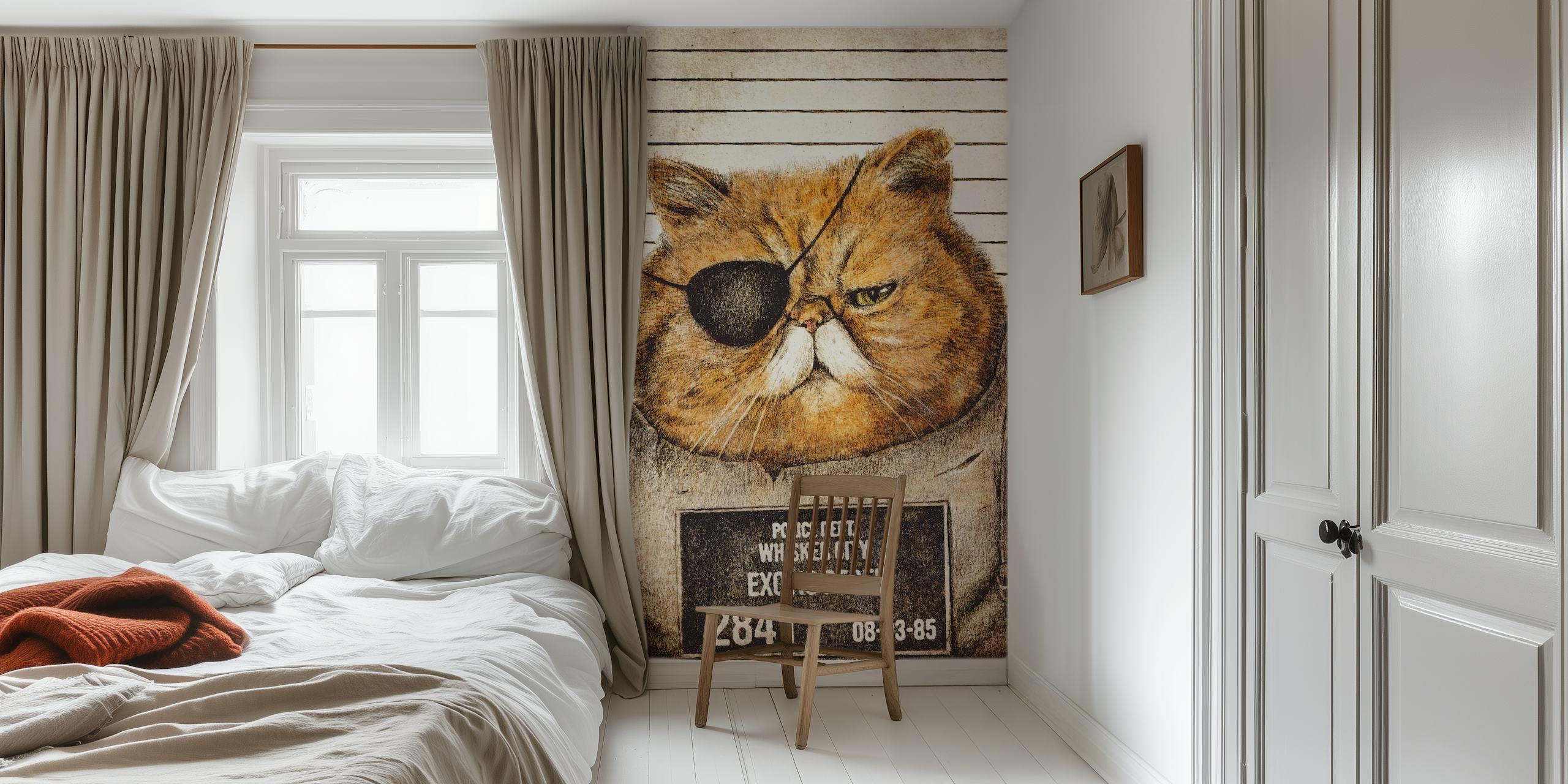 Exotic Rebel II wallpaper displayed in a room