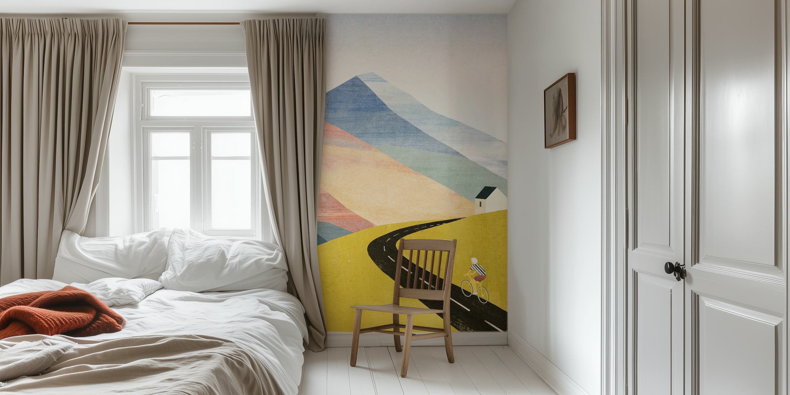 Cycling wallpaper σε ένα όμορφο τοπίο.