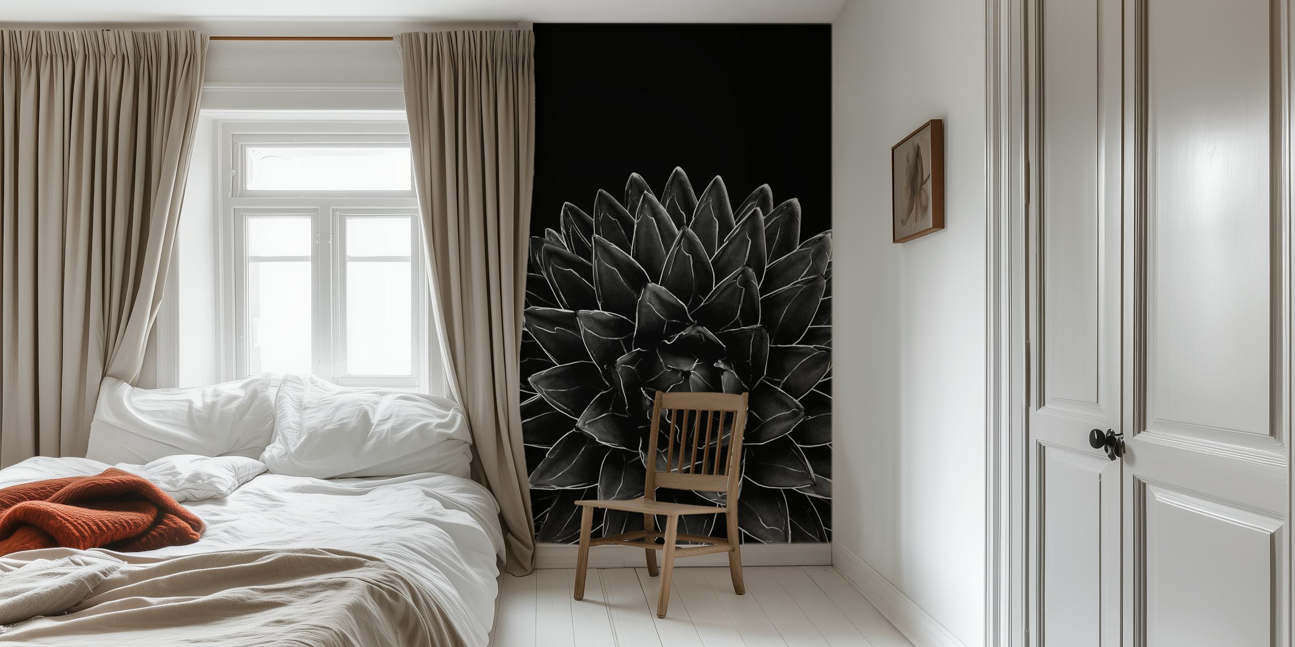 Black Agave Chic 1 wallpaper in a room