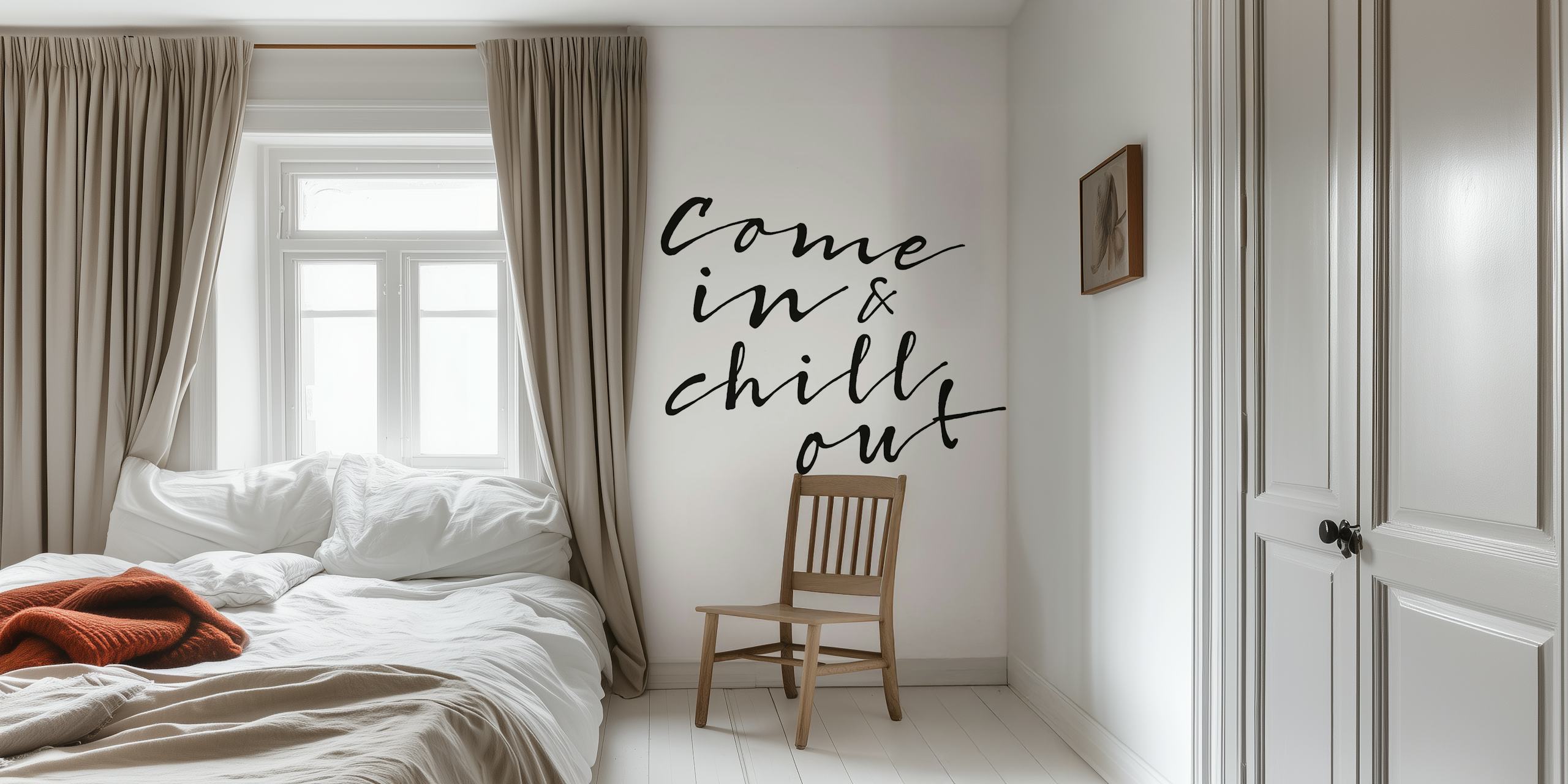 Chill out behang in een woonkamer