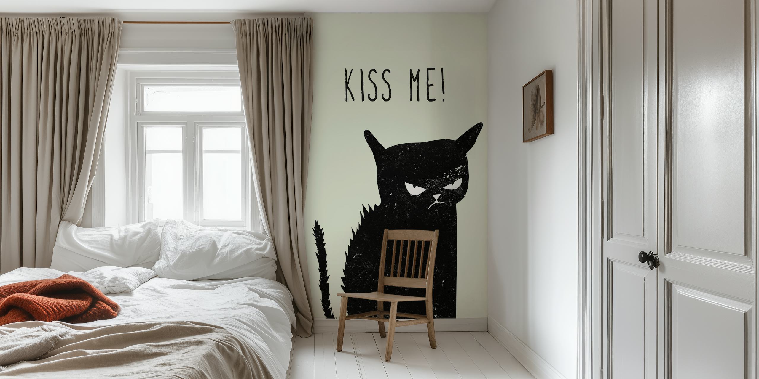 Kiss Me Cat wallpaper in a room