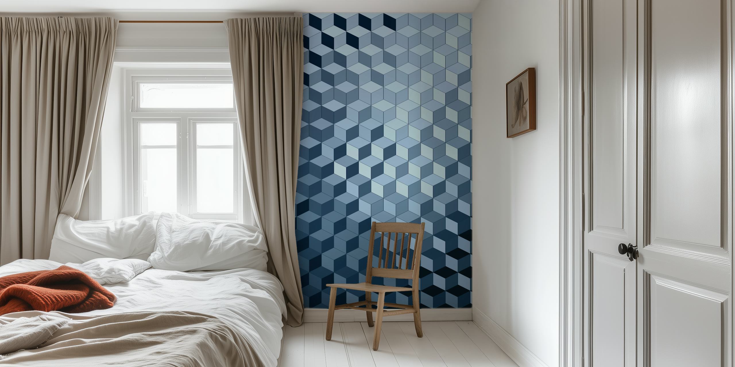 Cubic II tapetdesign i et rom