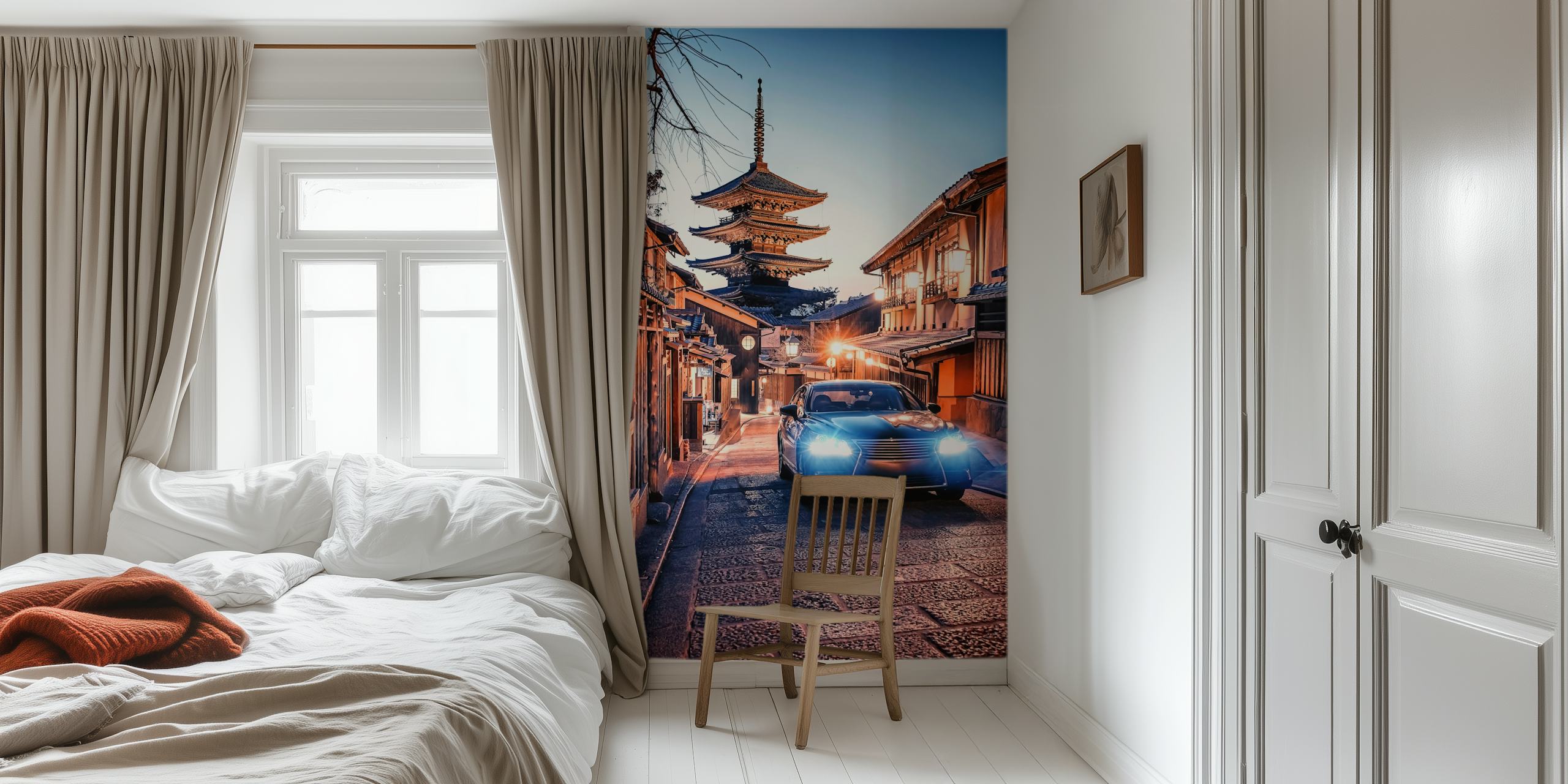 Modern Vs Traditional behang in een kamer