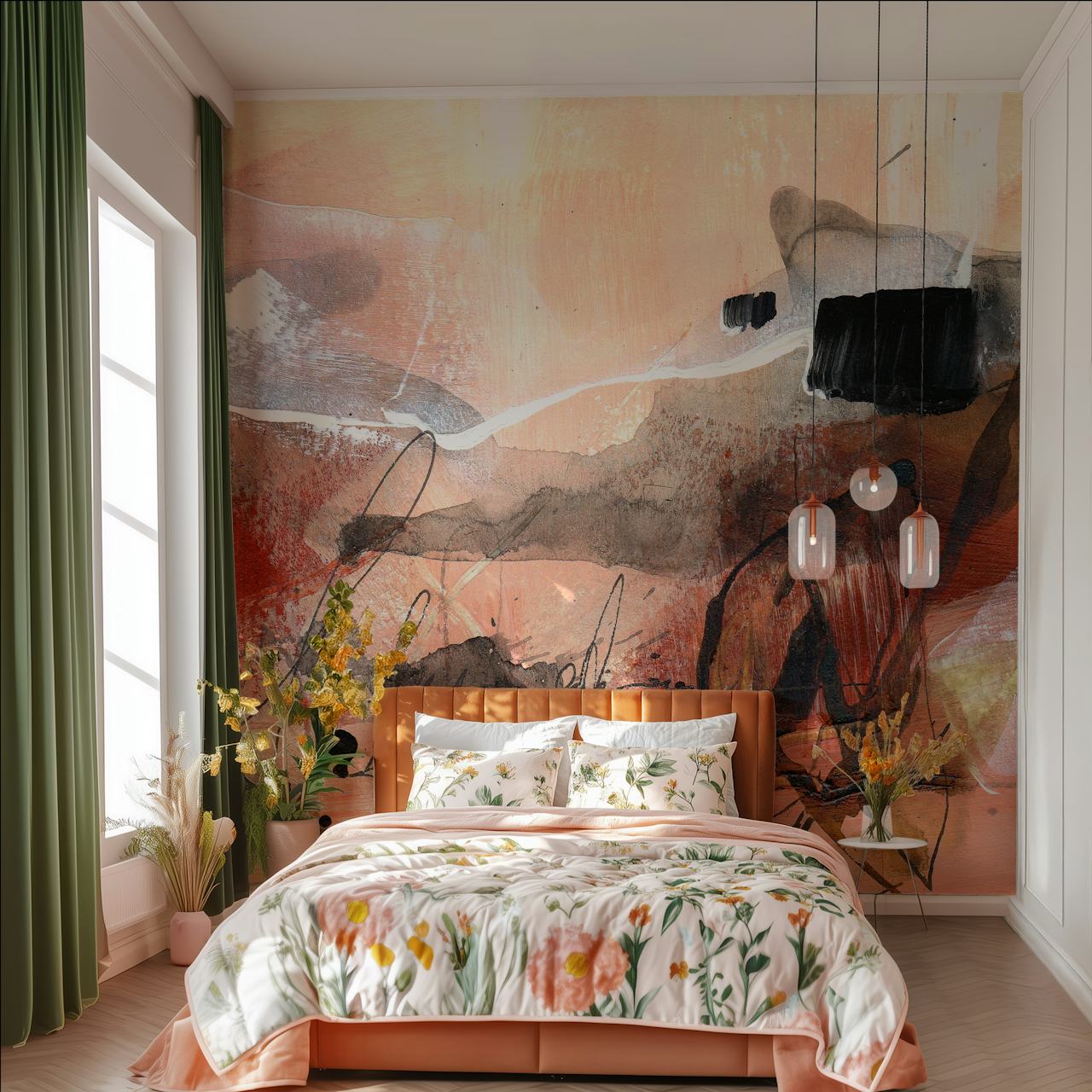Abstract Thinking III wallpaper design in room