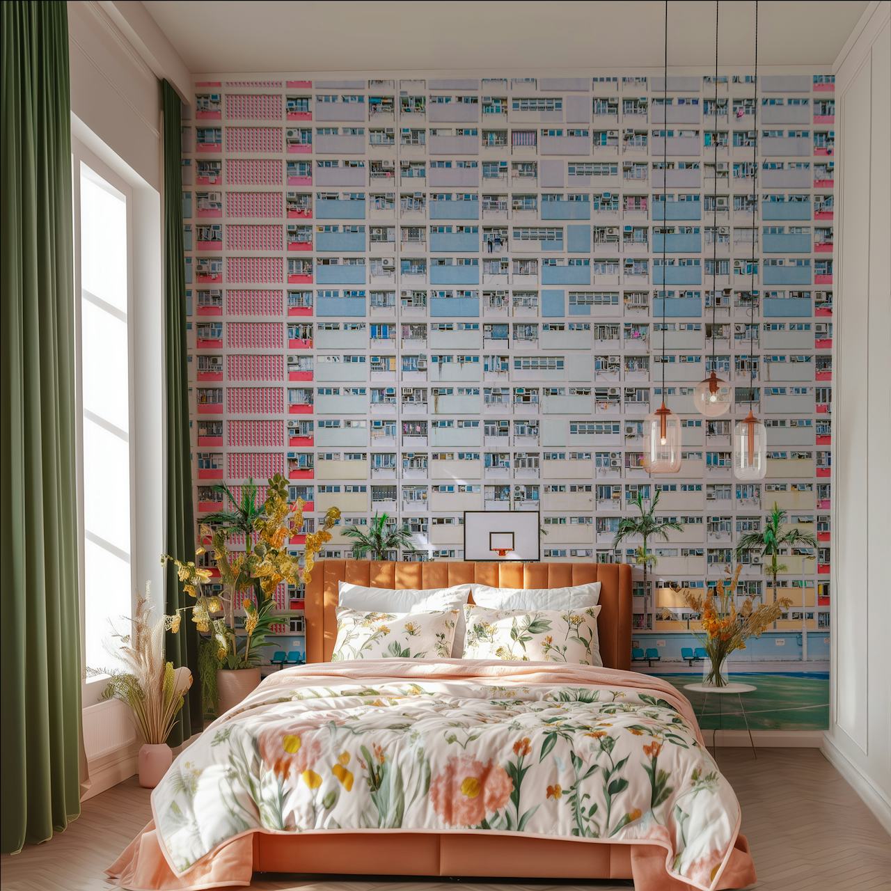 Rainbow Estate Tapetdesign in einem Raum