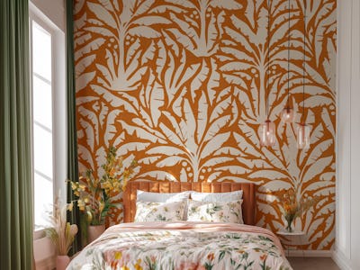 Palms on Burnt Orange WM