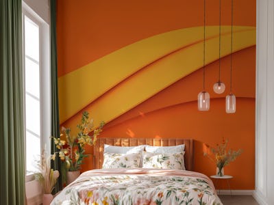 Vibrant Orange Waves
