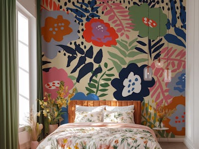 Maximalist floral pattern