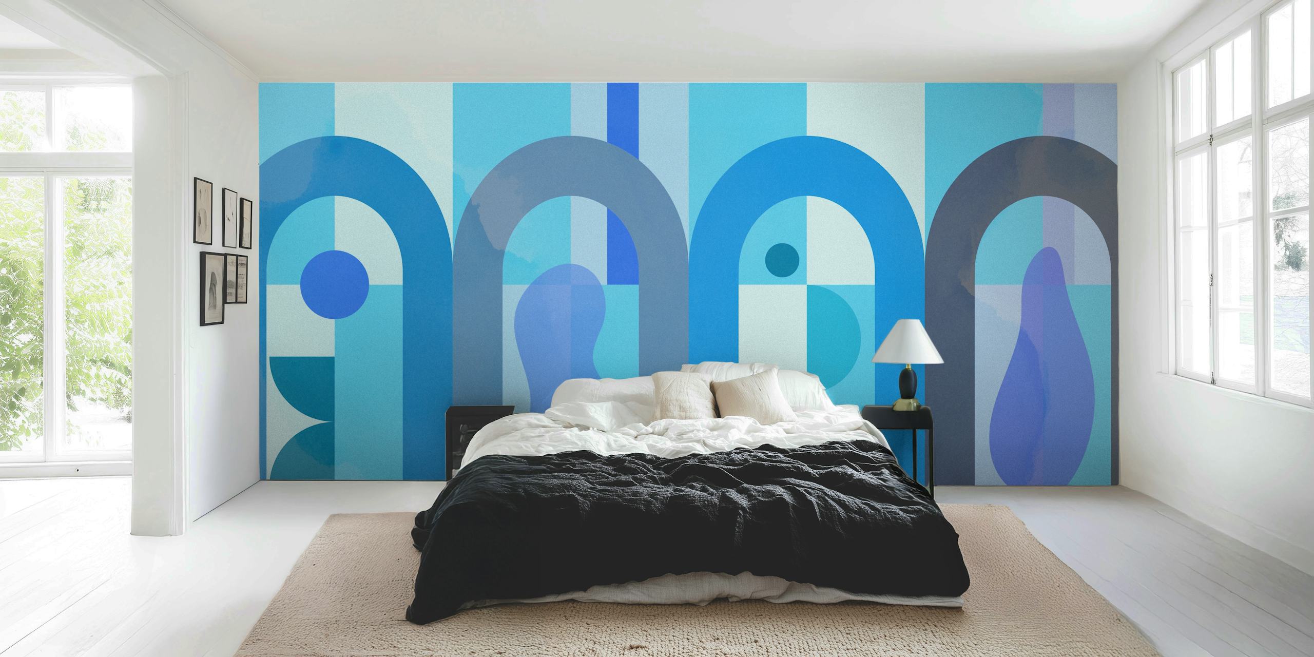 Modern Arch Elegance tapetdesign i ett rum