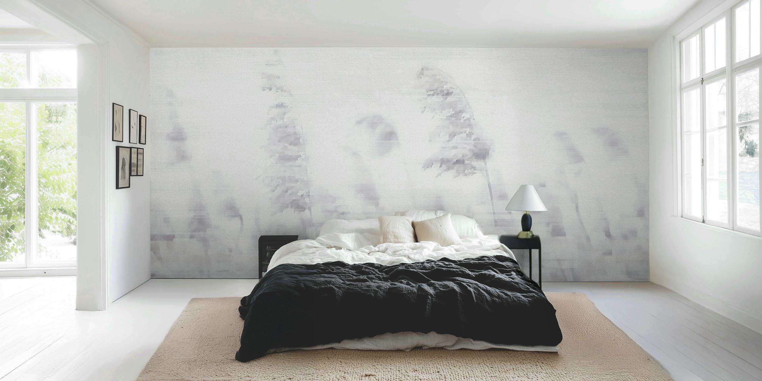 Misty Meadow Dreamscape wallpaper in a room
