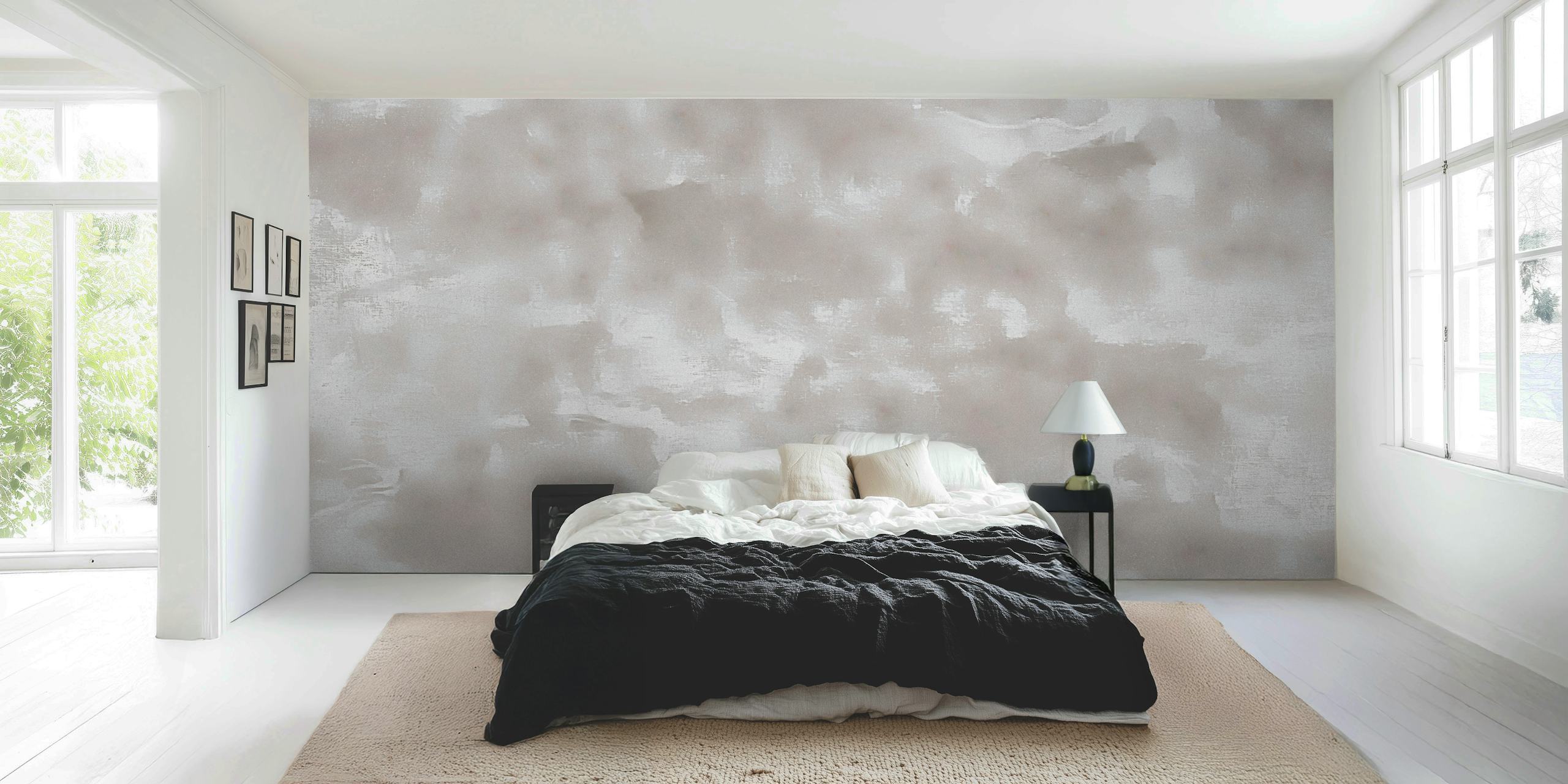 Abstract taupe textured wallpaper with soft hues and a velvet-like finish