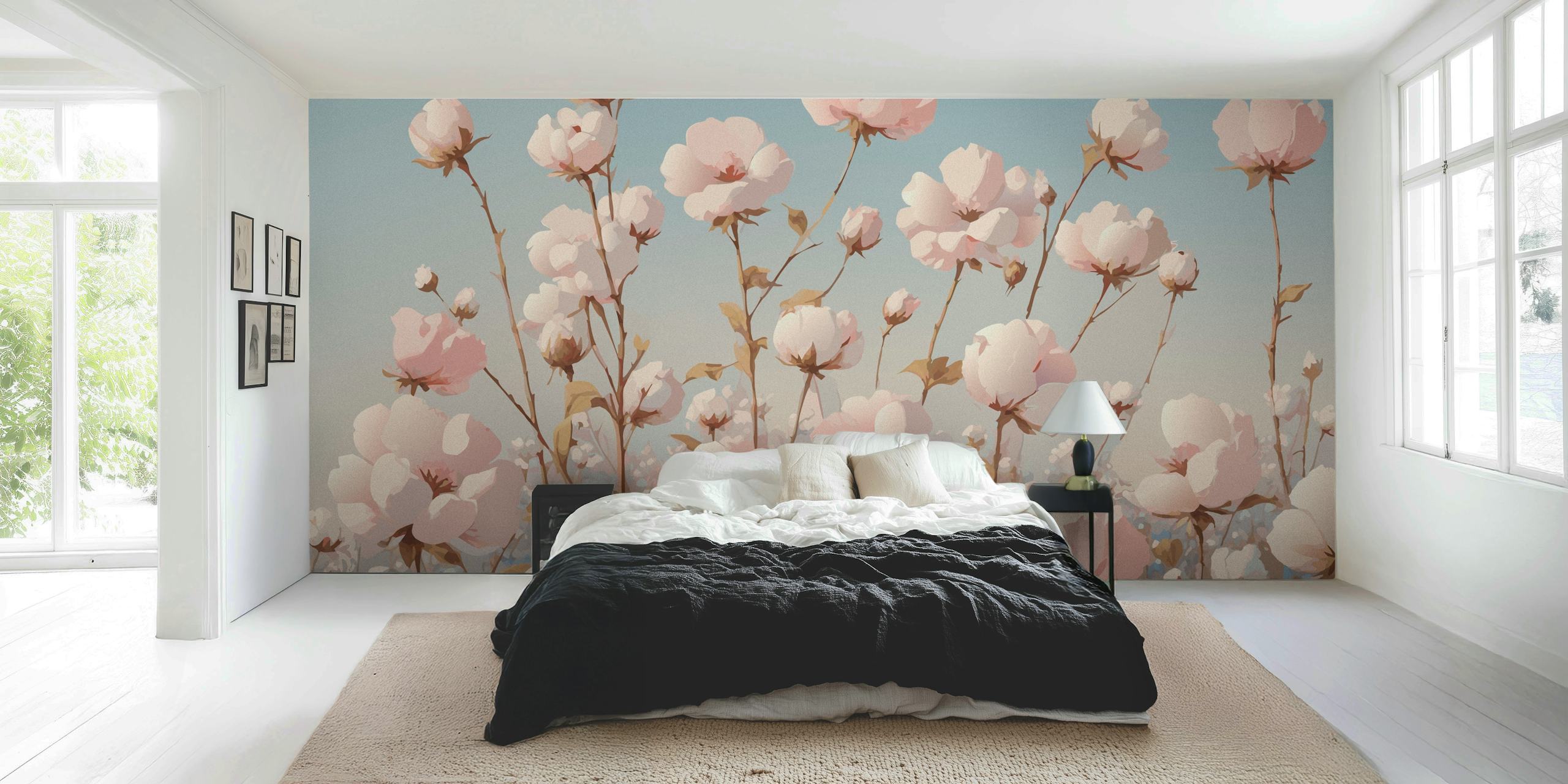 Springtime Meadow Blooms tapet i ett rum