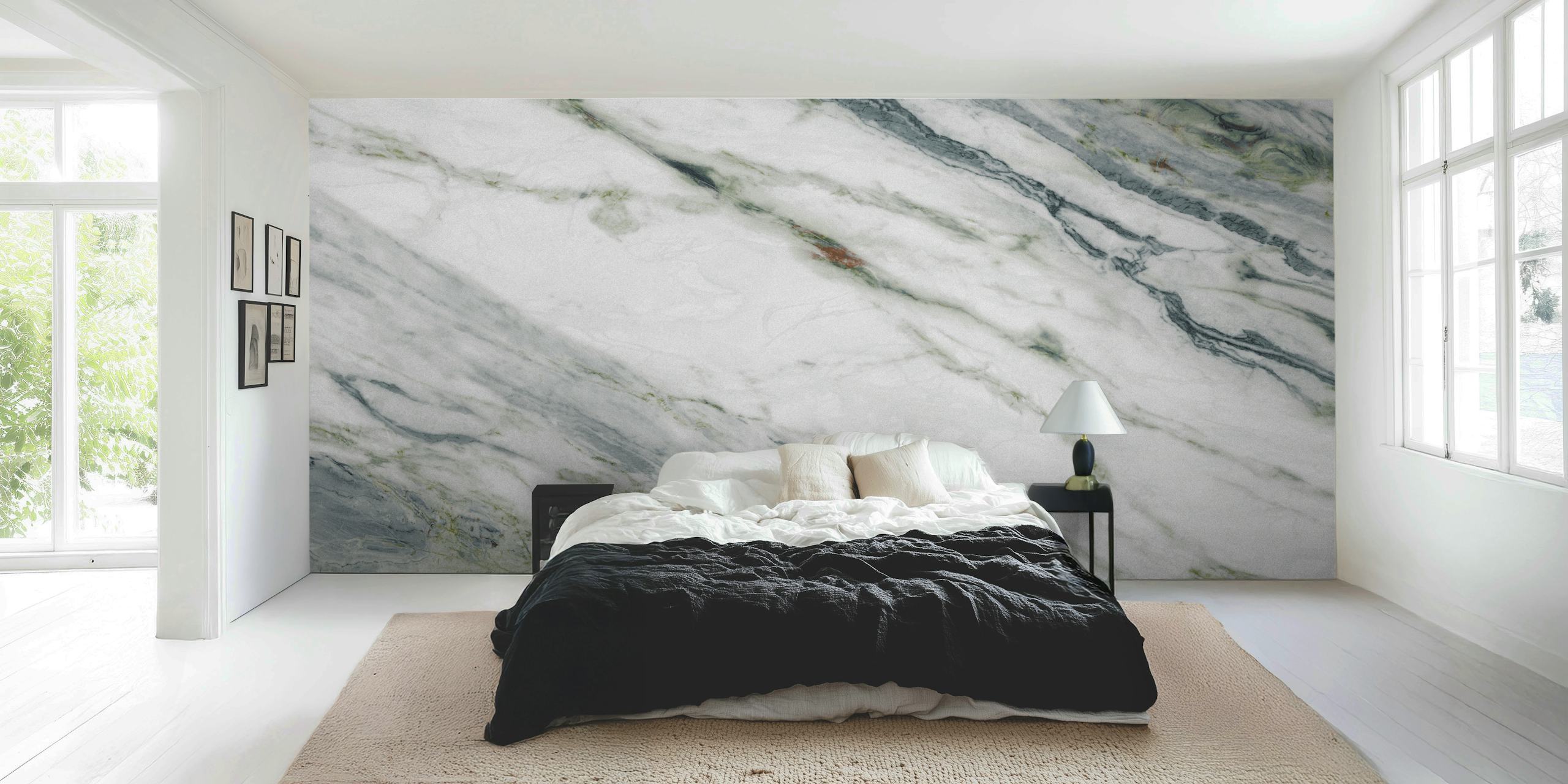 Verde Calacatta Marble behang in een kamer