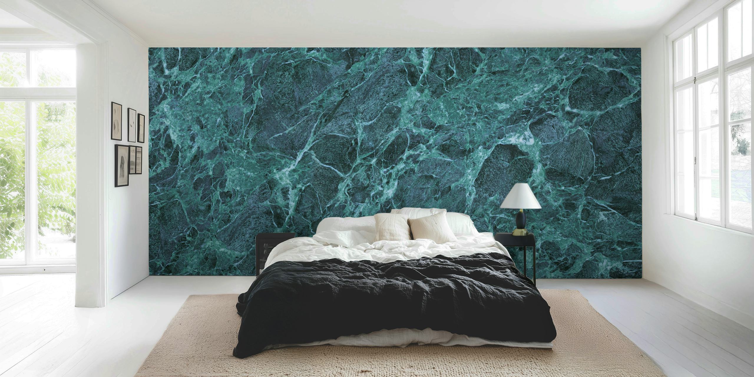 Verde Antique Green Marble-tapetti huoneessa