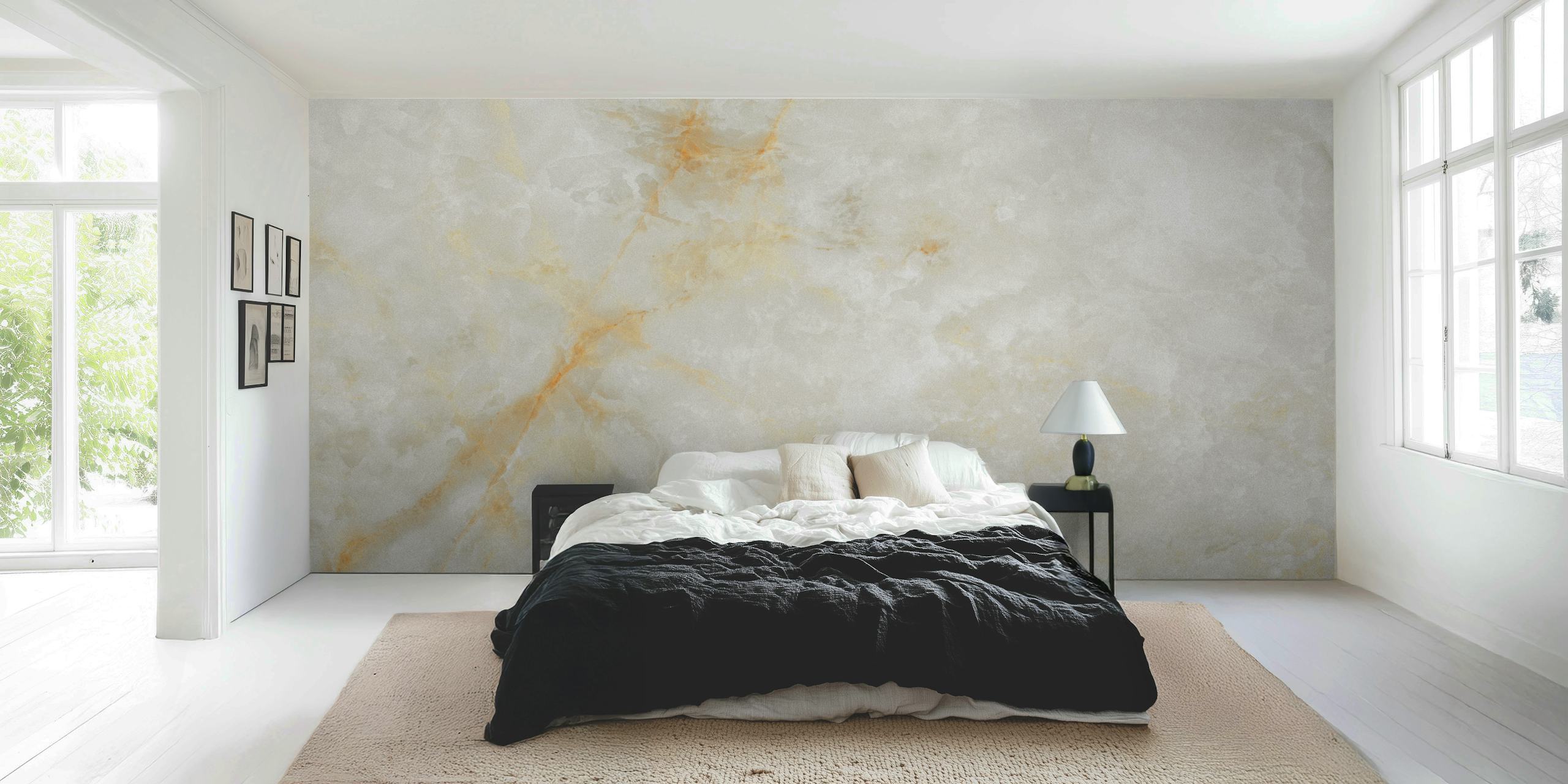 Ice White Onyx tapet i et rom