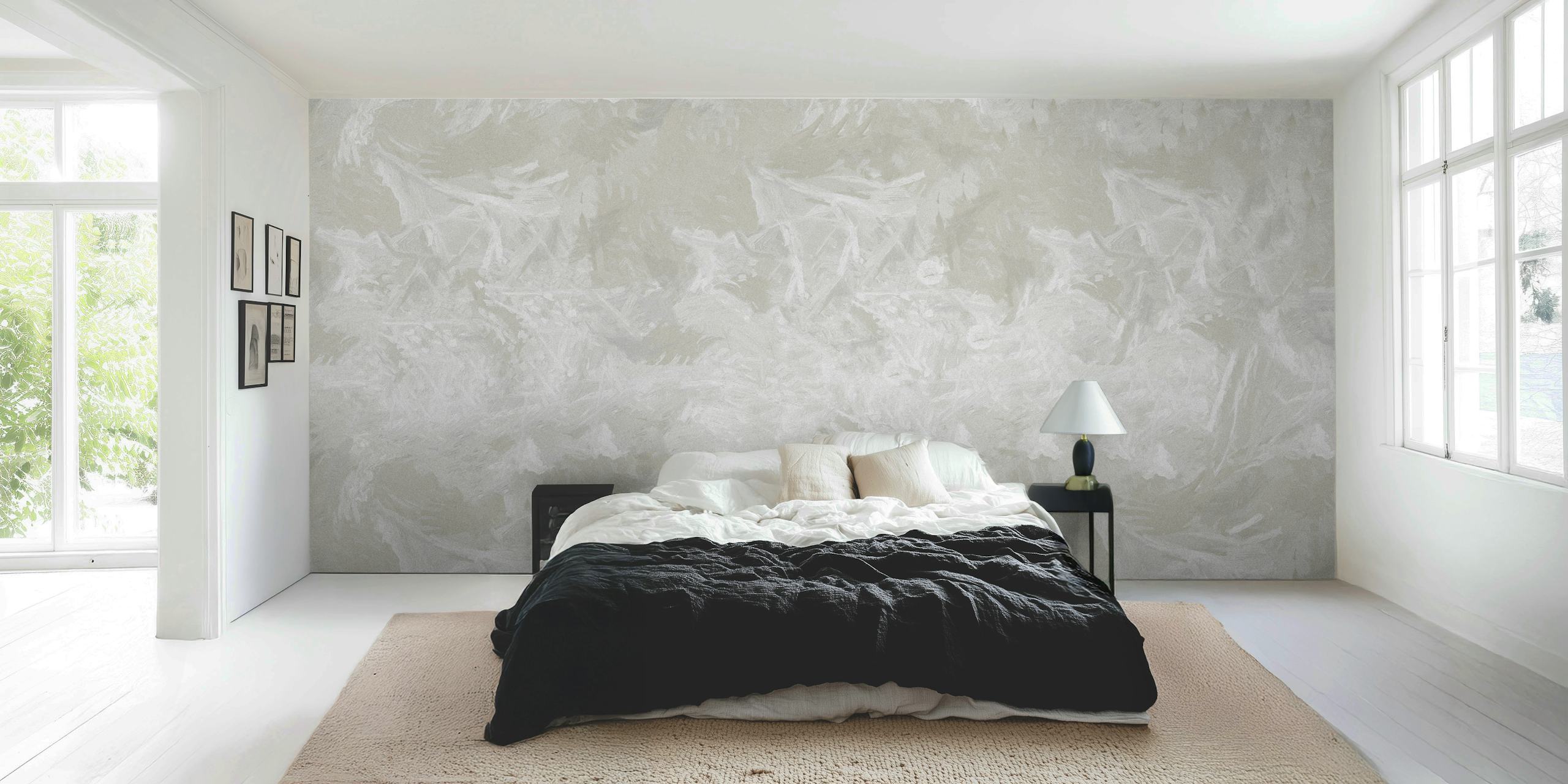 Neutral Oils wallpaper displayed in a room