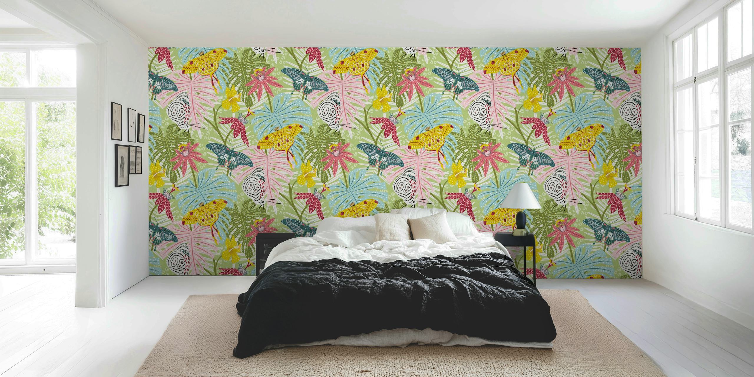 tropical butterfly and luna moth tapeta v pokoji