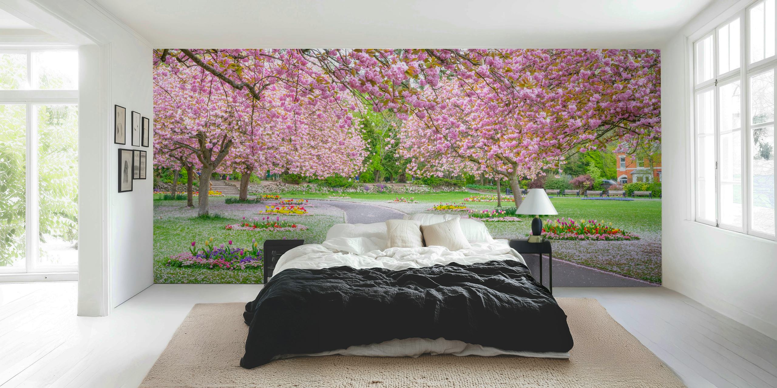 Blossom Park wallpaper in a room