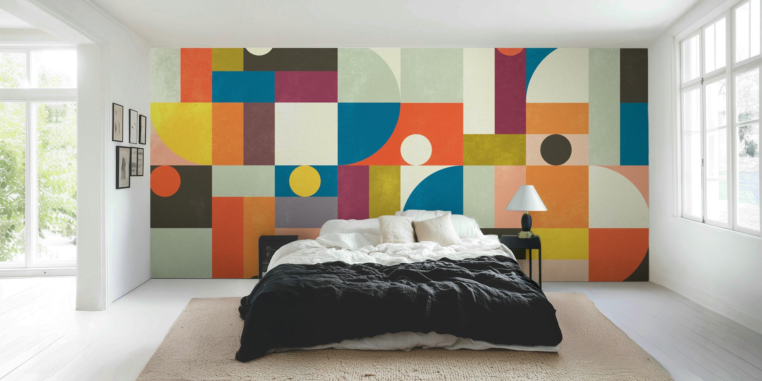 Dizajn tapeta Mid Century Bauhaus Happy