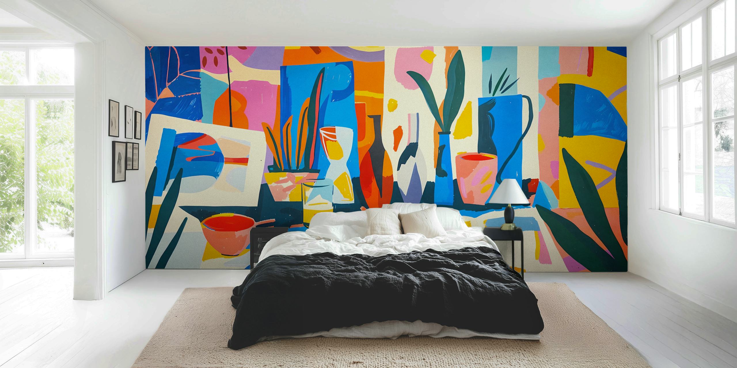 Colorful Still Life Matisse 2 wallpaper in a room