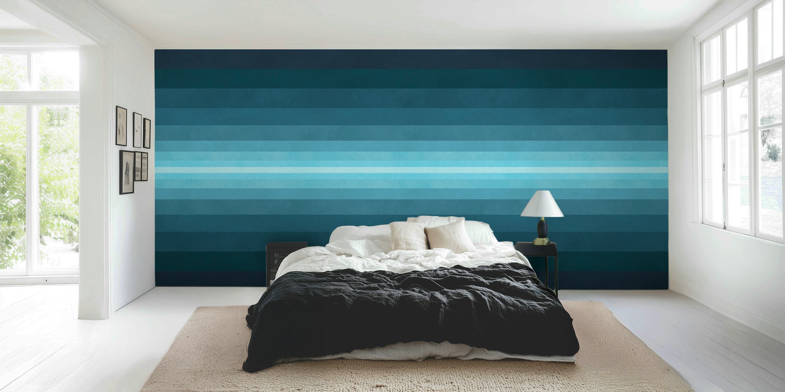 Blue Horizon 1 tapet vist i et rom