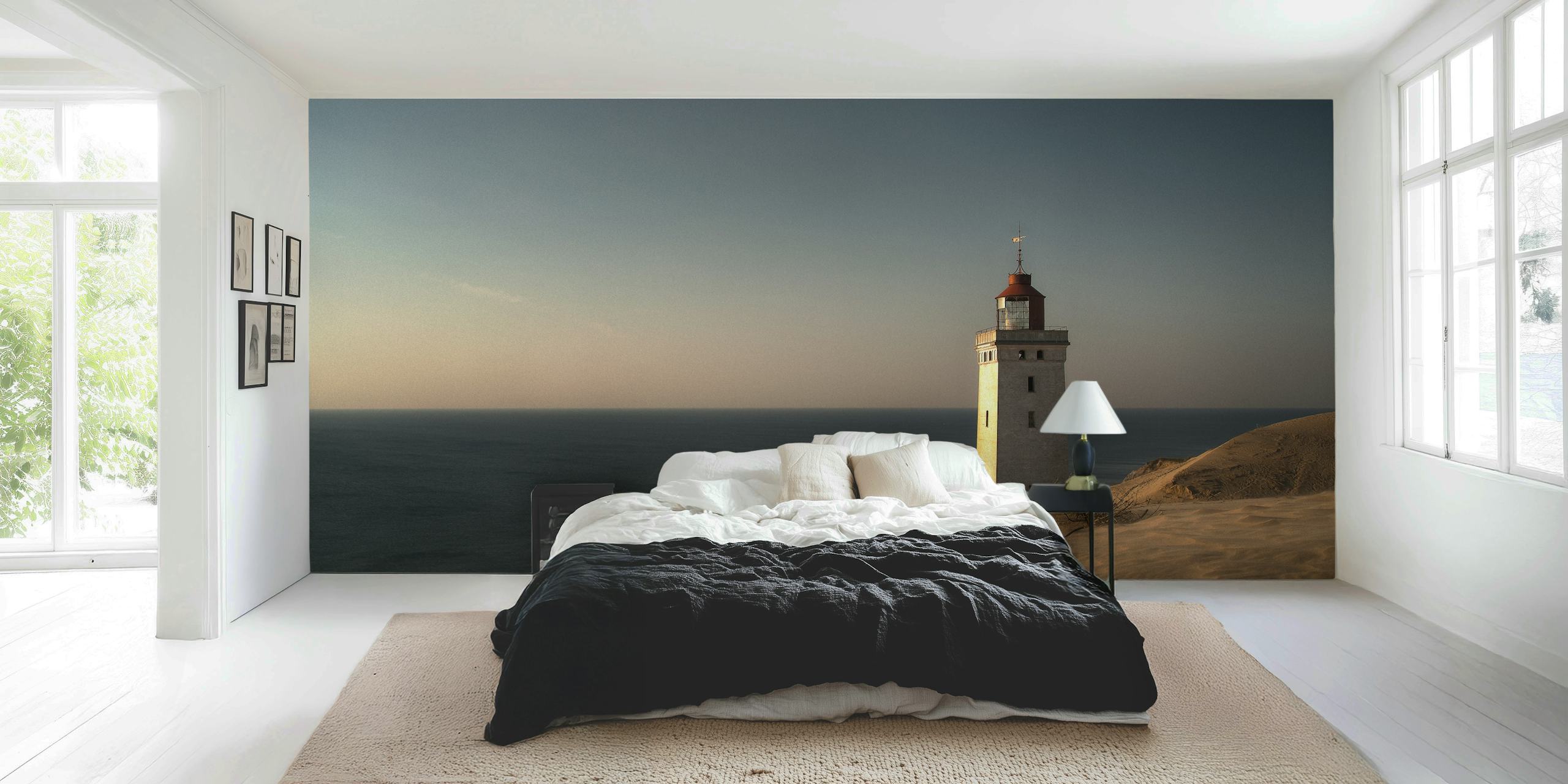 Lighthouse wallpaper in a room