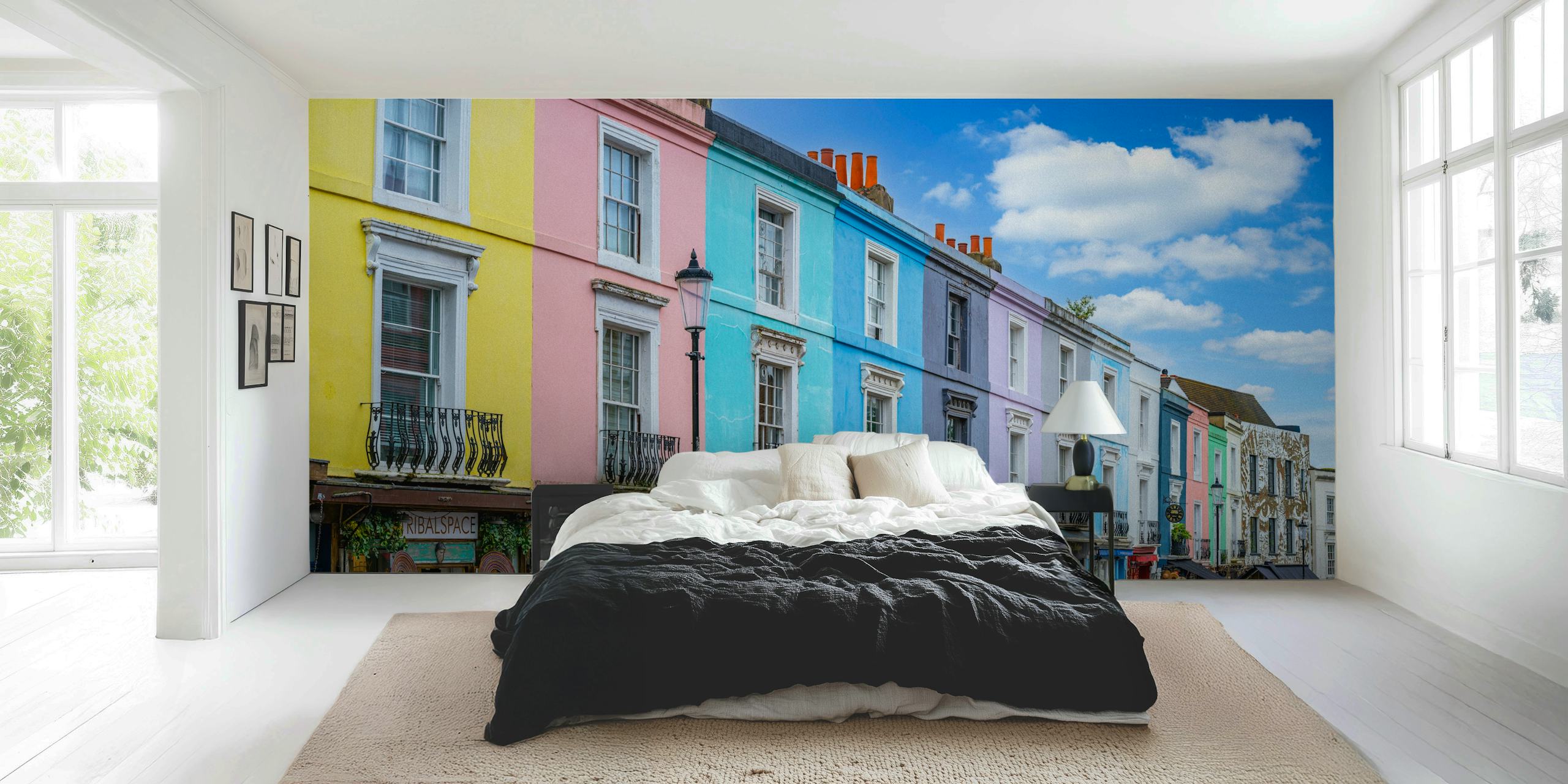 Tapeta Notting Hill z kolorowymi domami