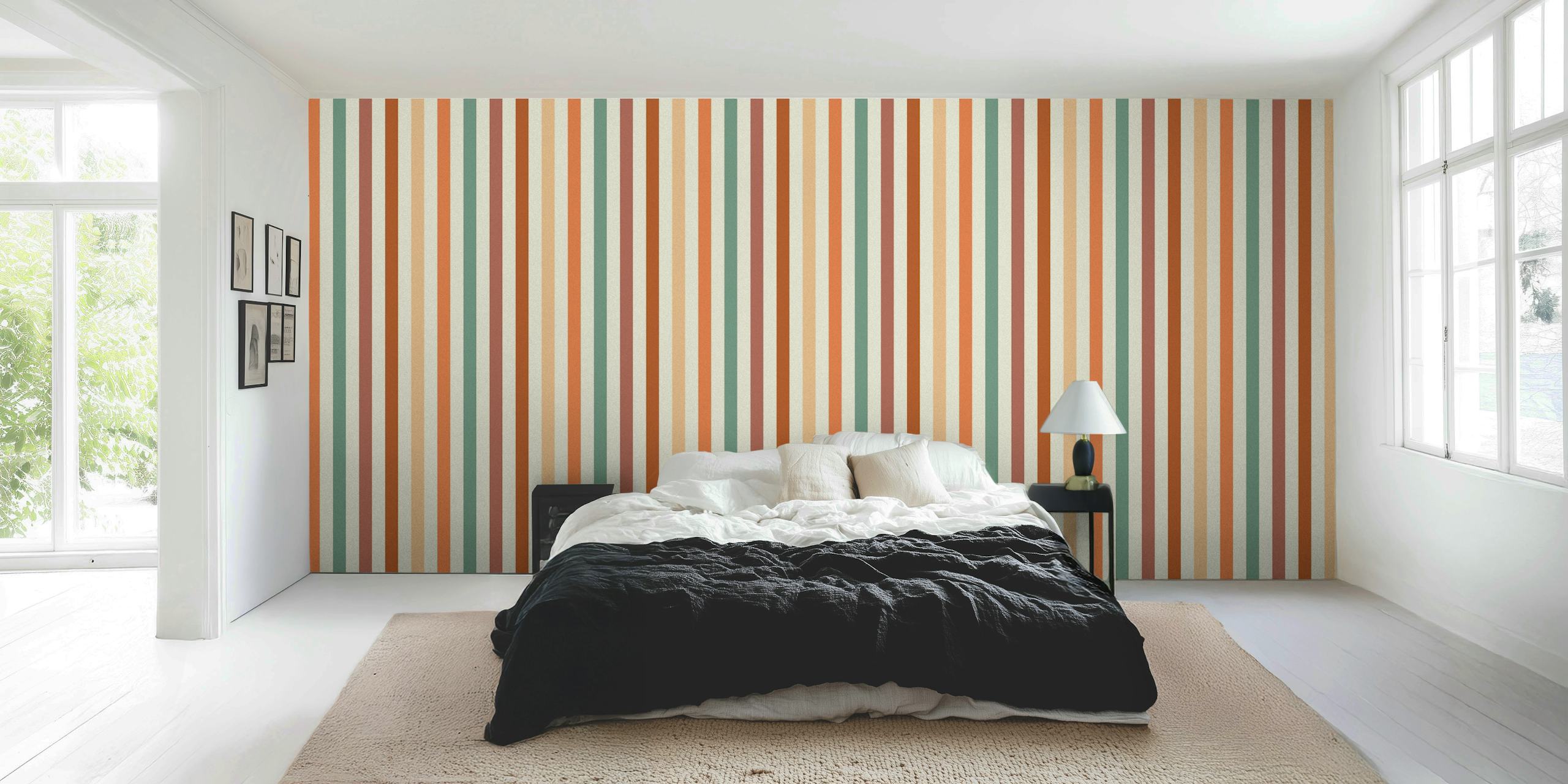 Stripes Scandinavian Vintage tapet i ett rum