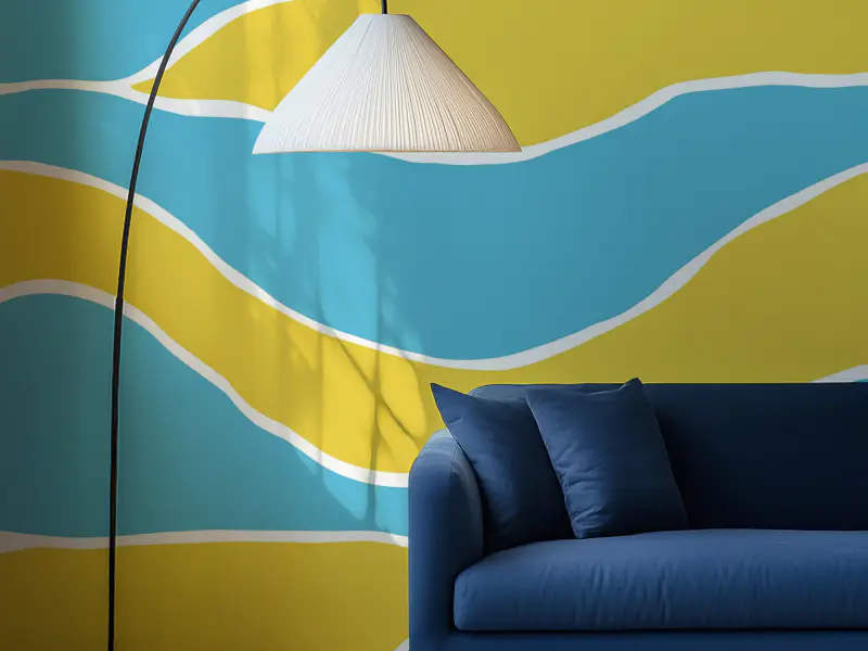 Sky Blue Saffron Yellow