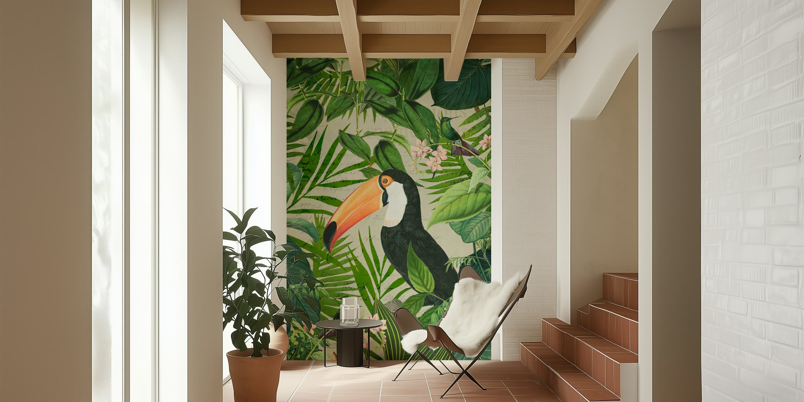 Tropical Toucan tapet i et rum