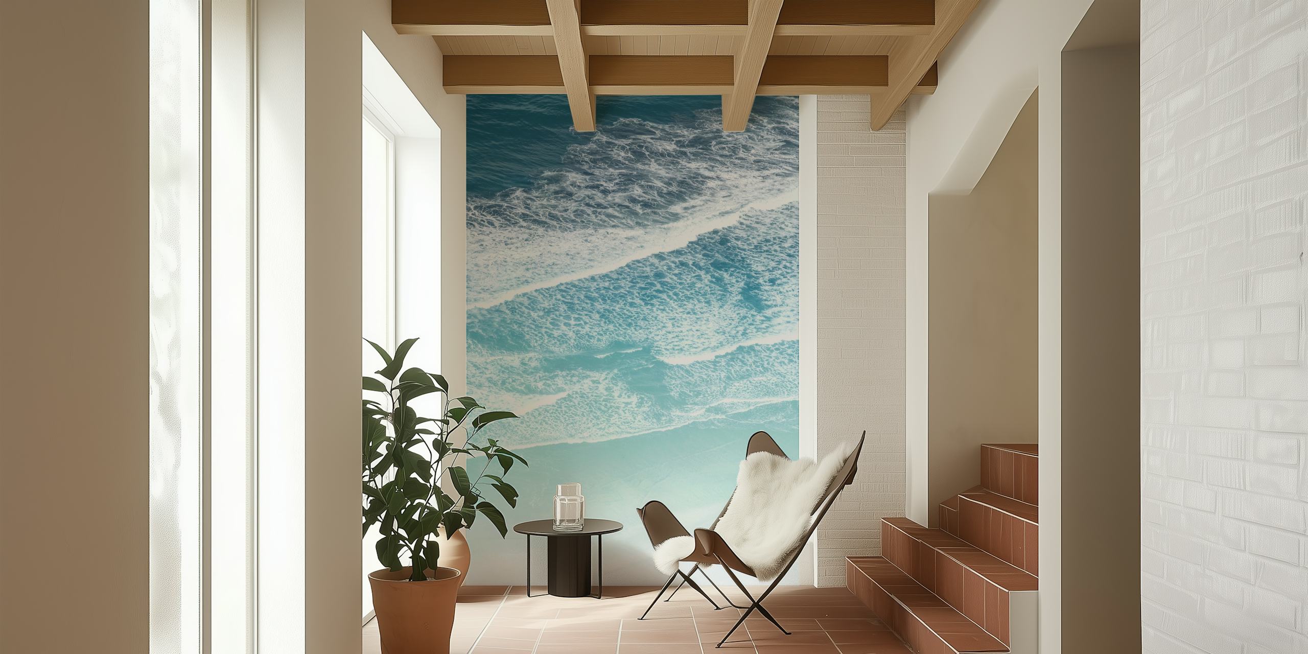 Wallpaper featuring ocean waves