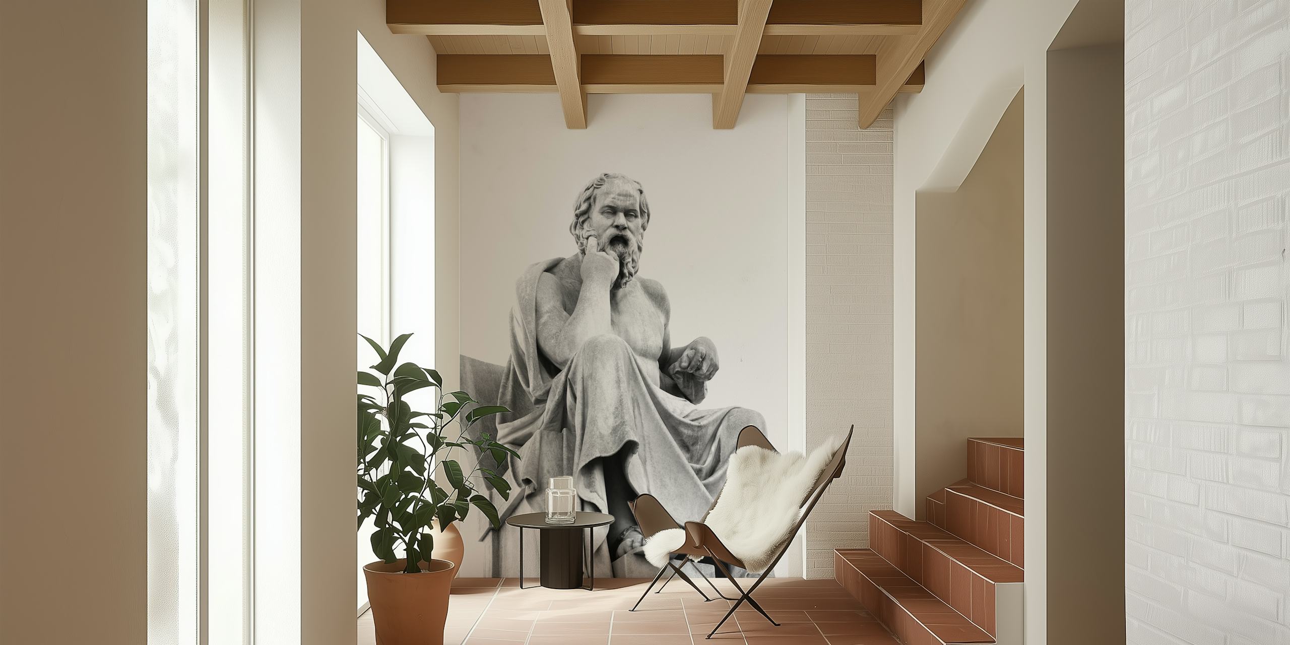 Socrates Marble Statue pozadina u sobi