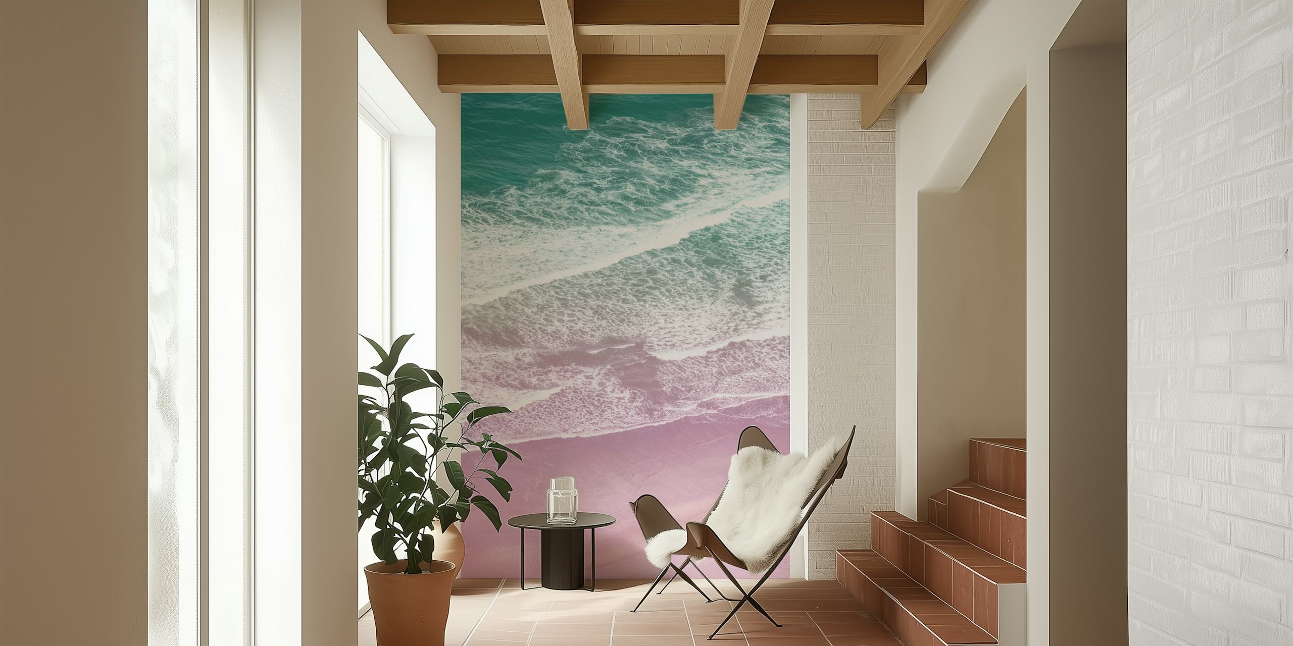 Behang met prachtige oceaangolven