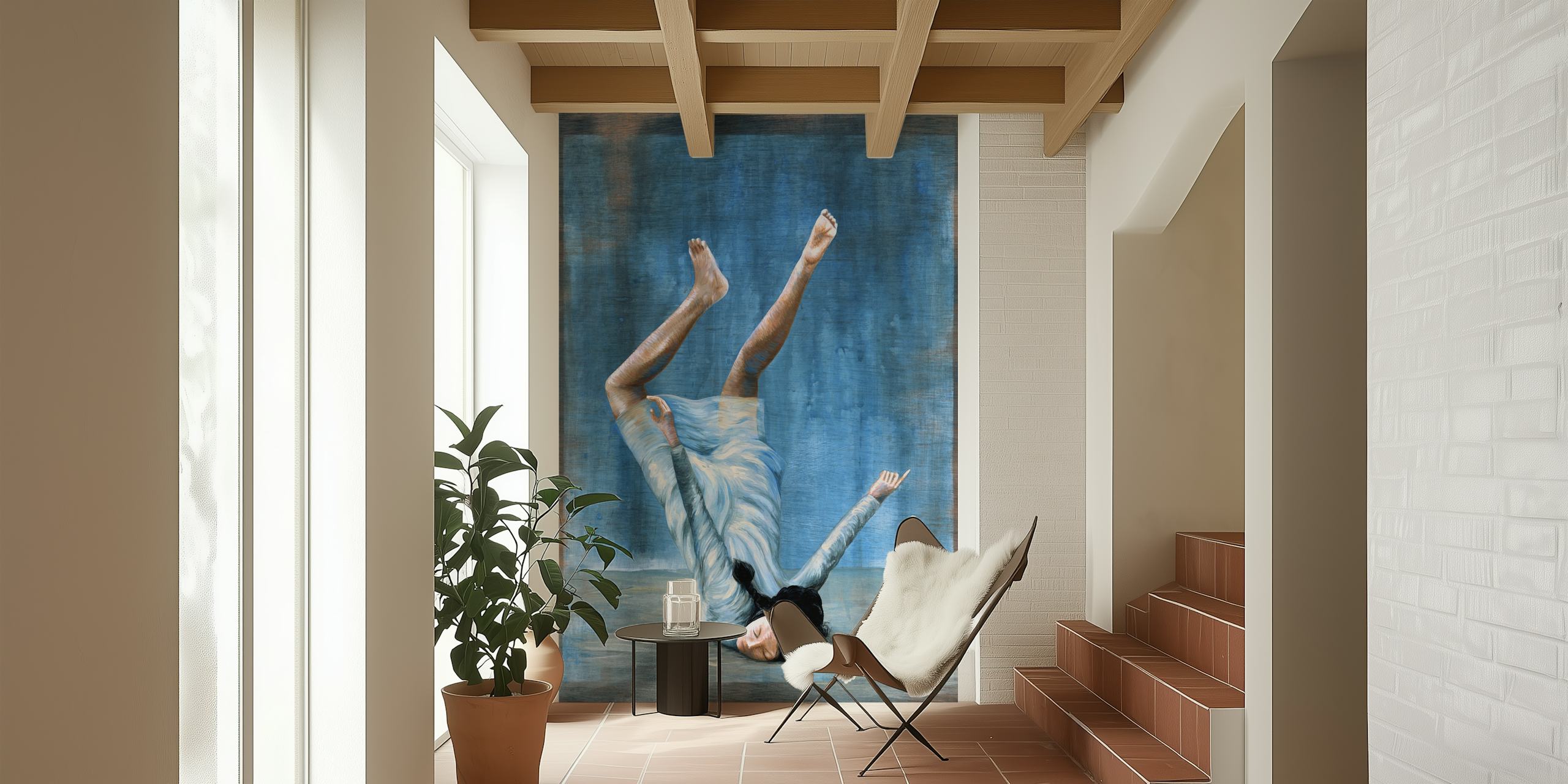 Almost Blue wallpaper in a stylish room