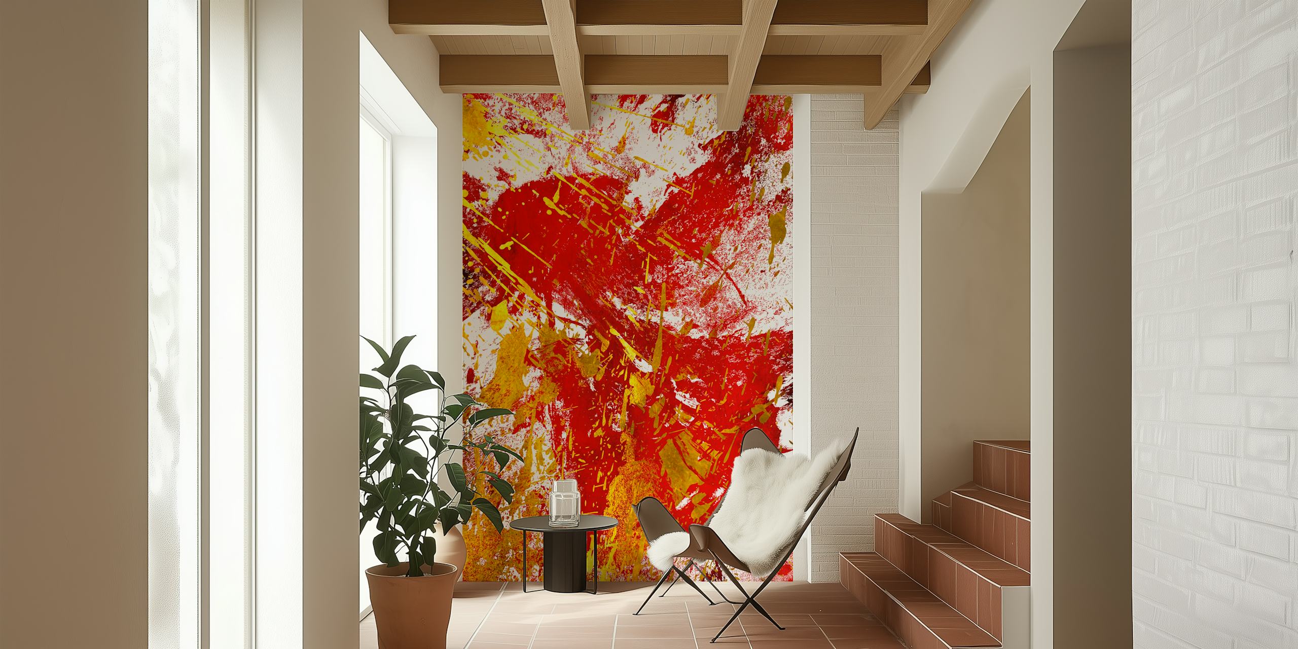 Tapeta Golden Blood Abstract 2 v pokoji