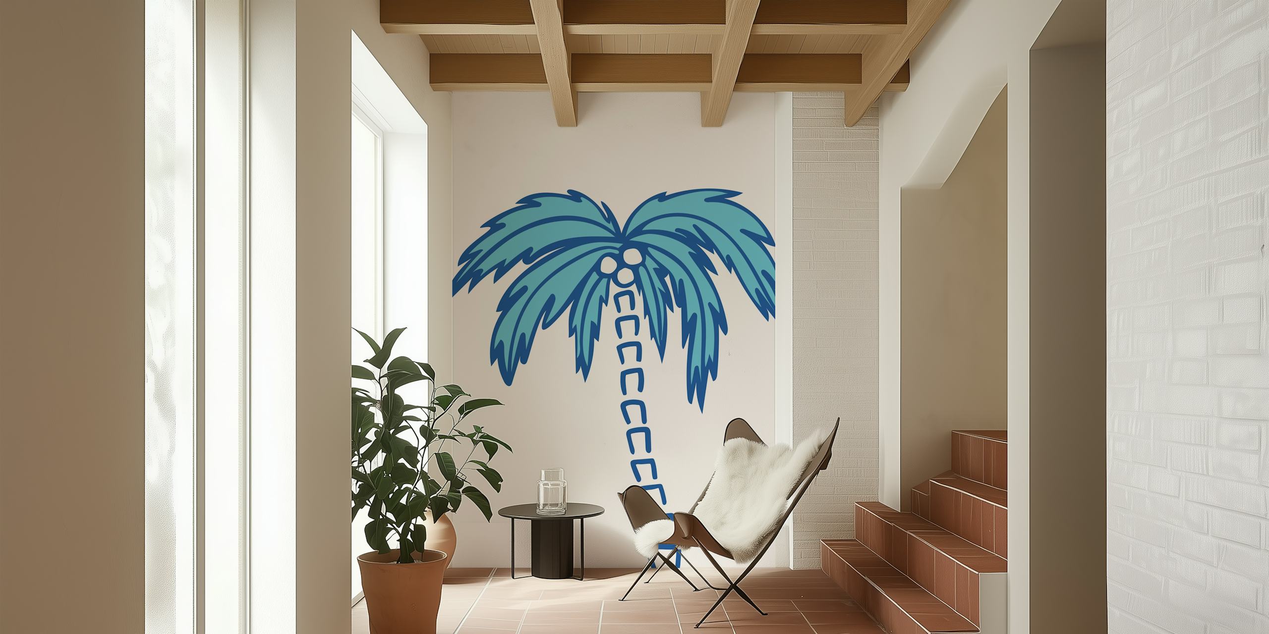 Tapeta Tropical Palm Oasis v pokoji