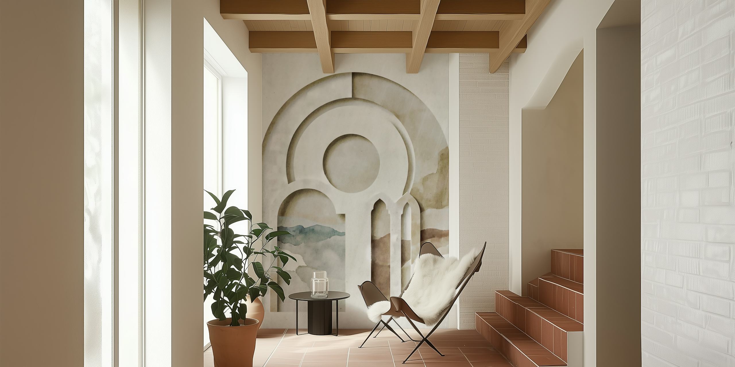 Arched Vista Scenic Decor in una stanza
