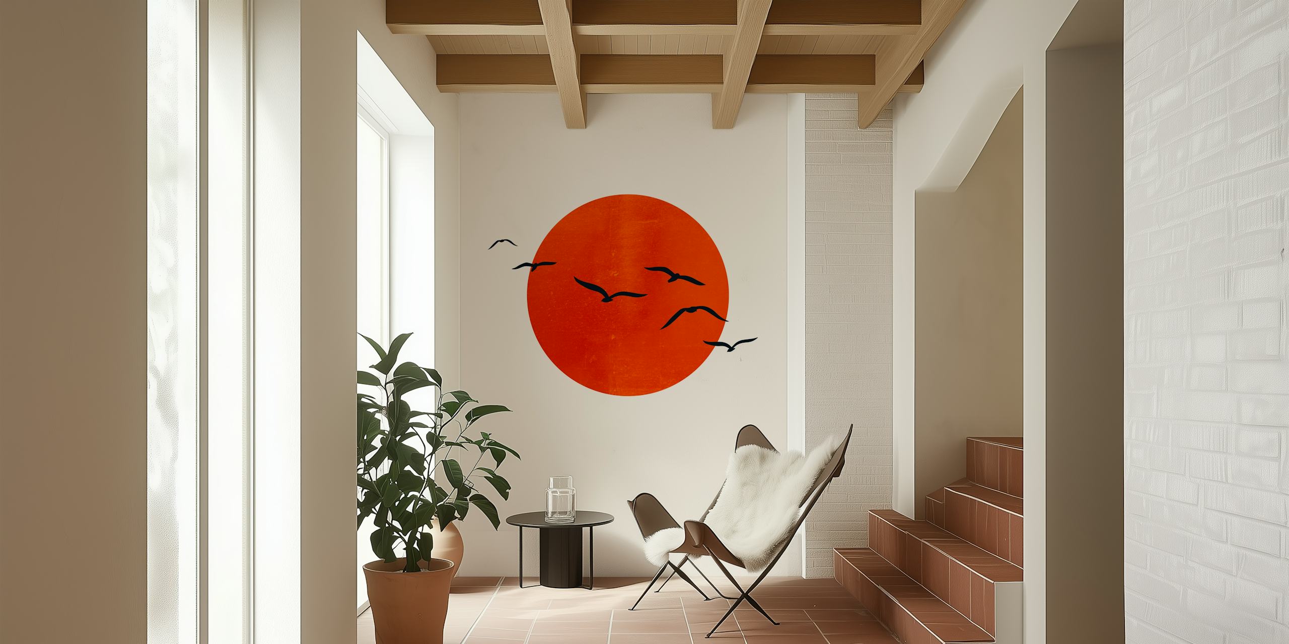 A Sunny Day tapetdesign i ett rum