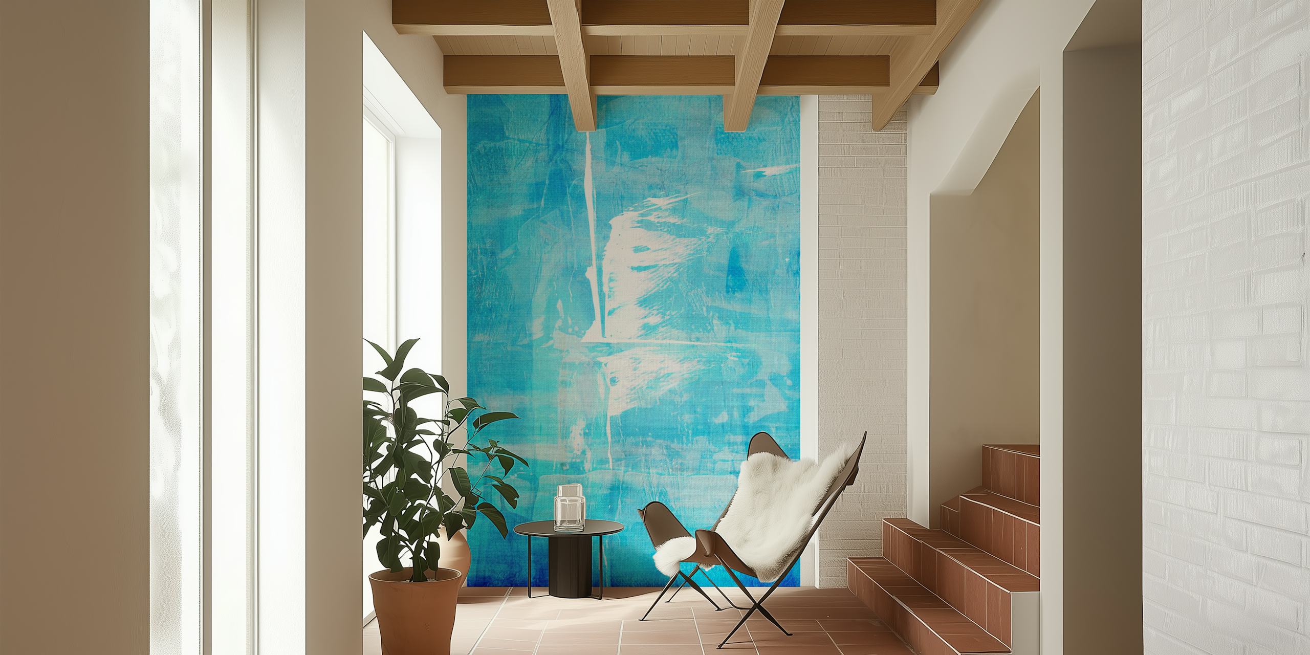 Sail 1 wallpaper in a modern room