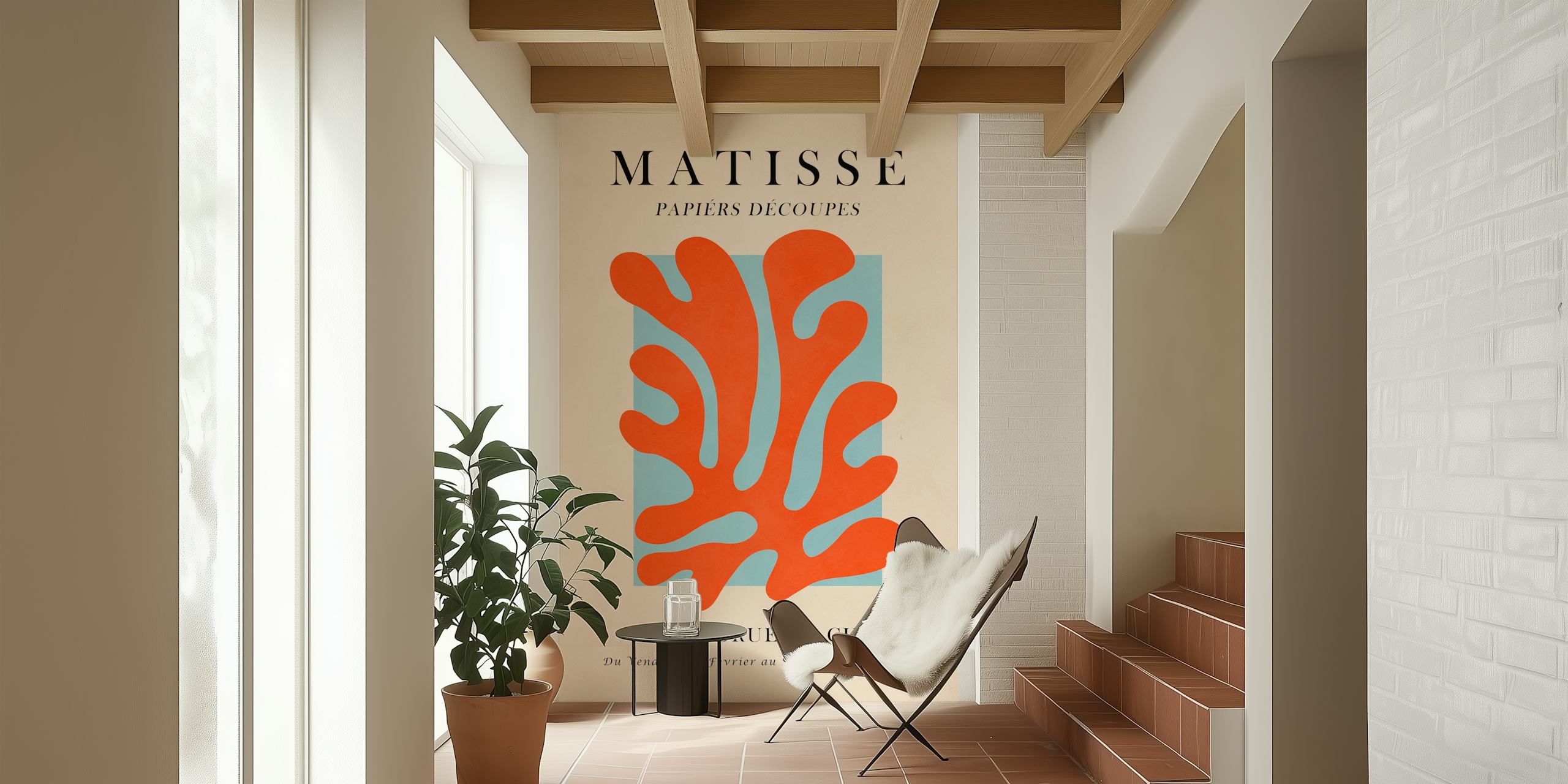 Papel tapiz Matisse art en una habitación