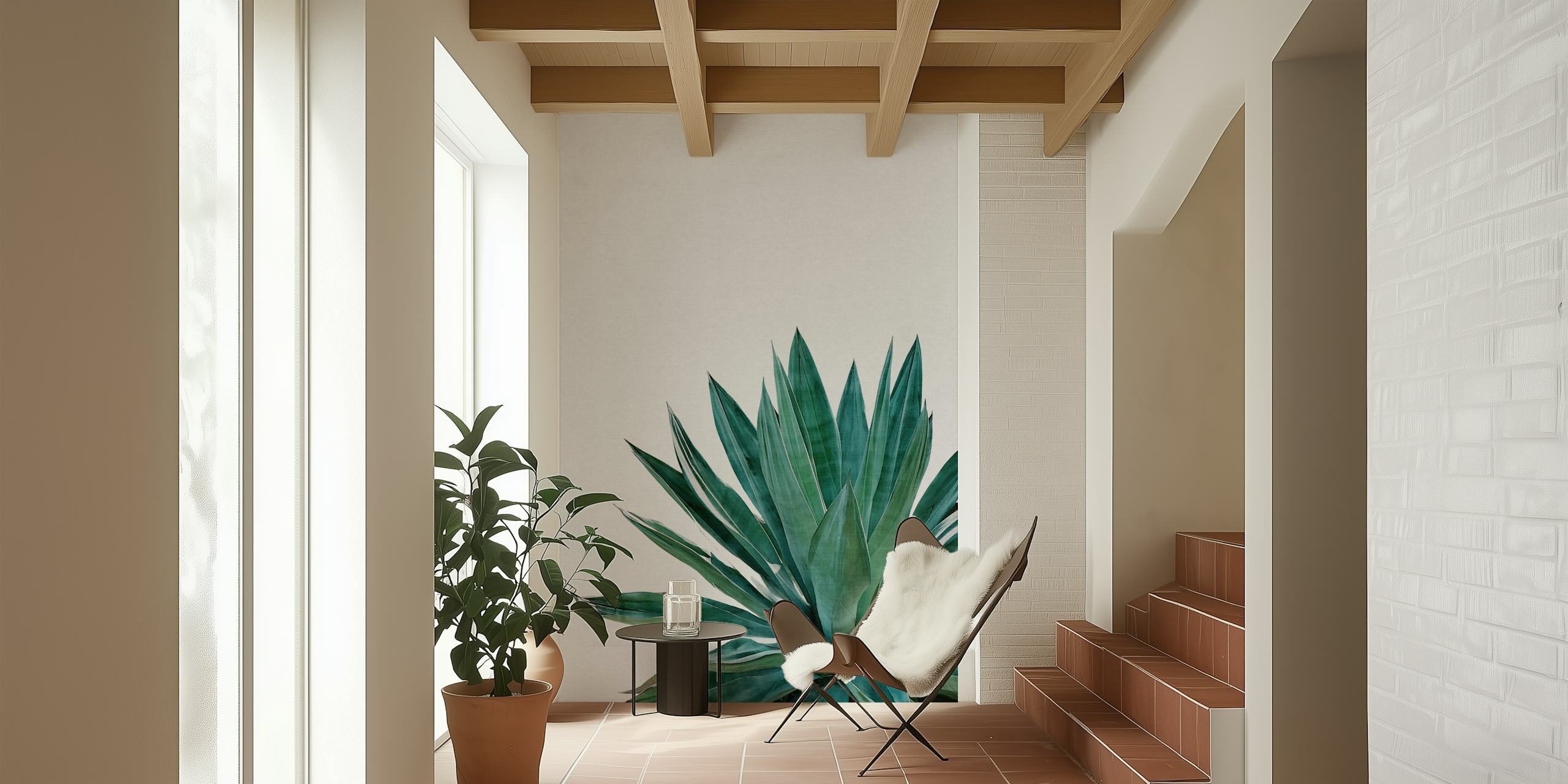 Carta da parati Agave Cactus in una stanza