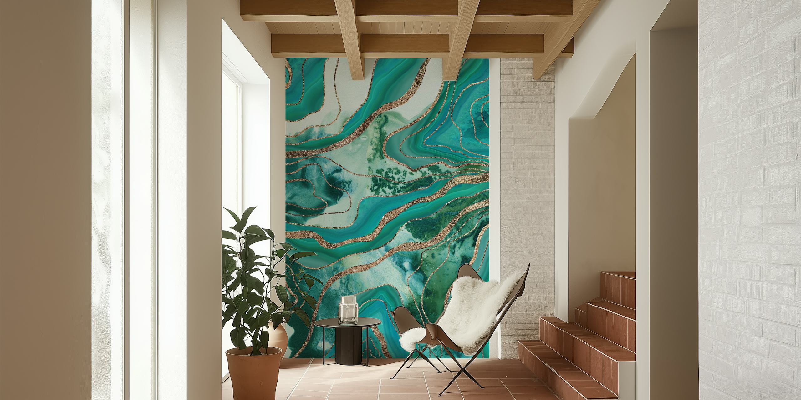 Liquid Marble Agate Glam 5 tapetdesign